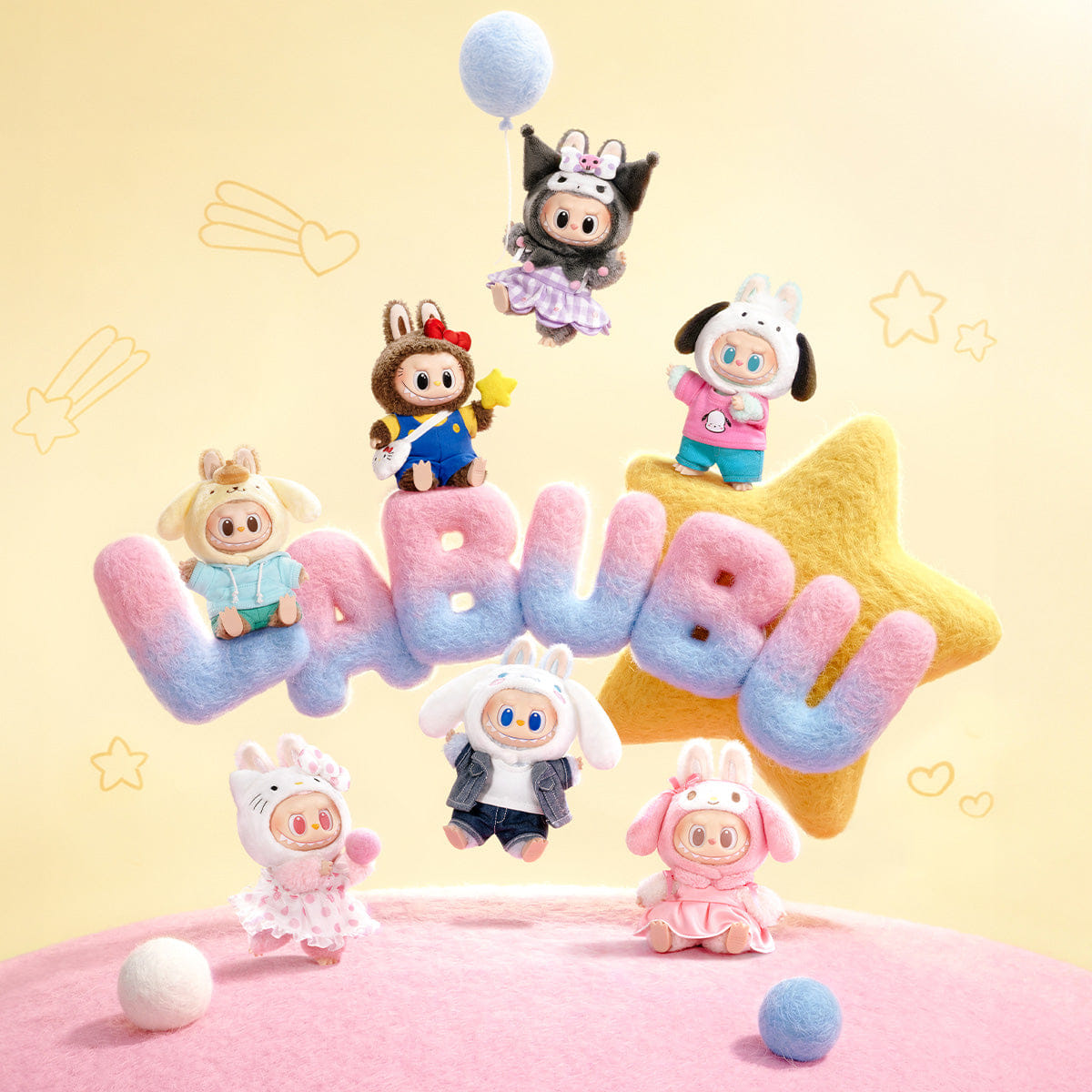 Pop Mart The Monsters Labubu x Hello Kitty and Friends Series Single Blind Box