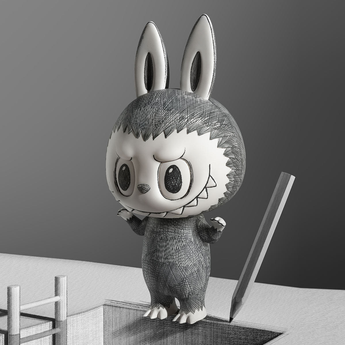 POP Mart Mega Labubu Sketch 400%