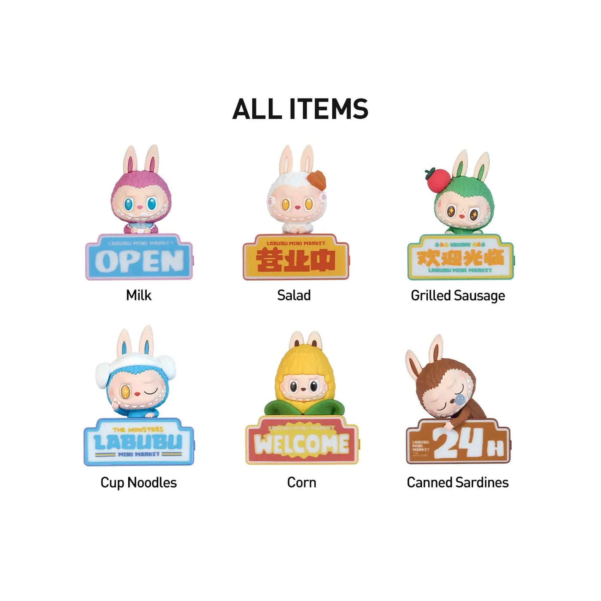 POP MART Labubu The Monsters Wacky Mart Series Fridge Magnet Sealed Case (6 Blind Boxes)