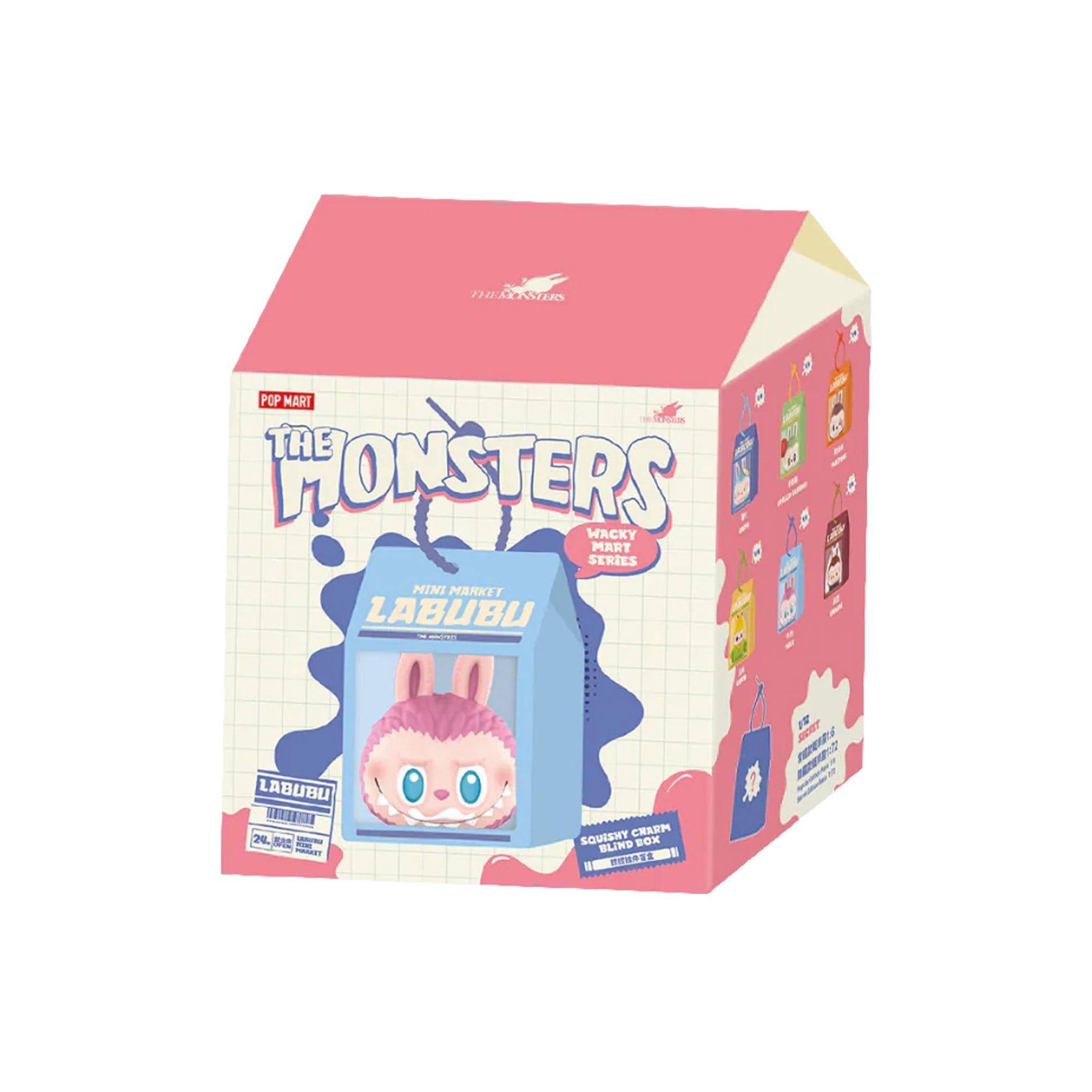 POP MART Labubu The Monsters Wacky Mart Series Squishy Charm Sealed Case (6 Blind Boxes)