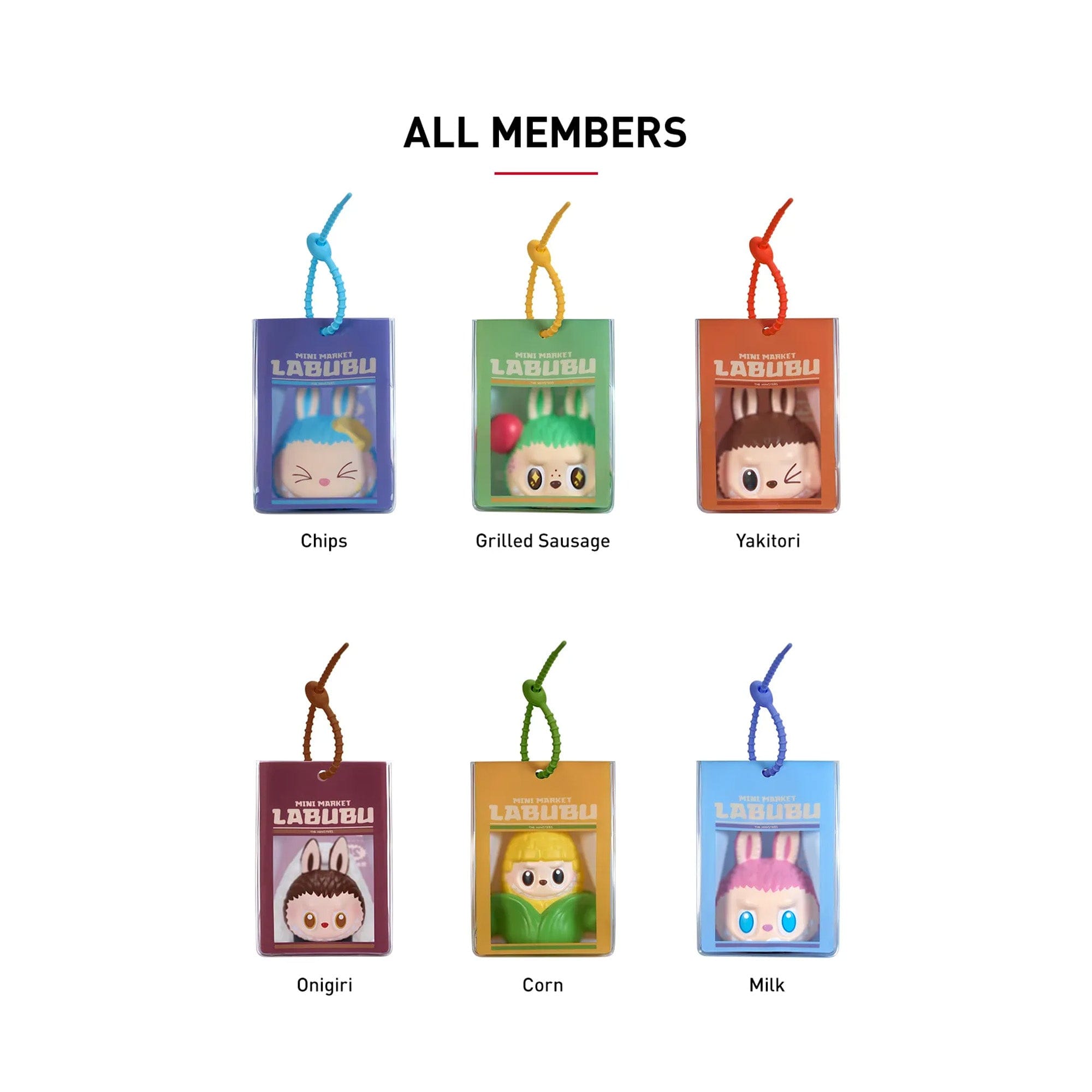 POP MART Labubu The Monsters Wacky Mart Series Squishy Charm Sealed Case (6 Blind Boxes)