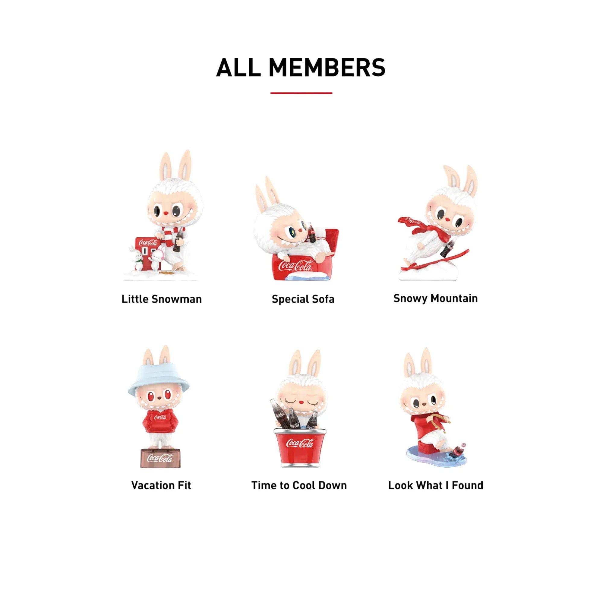 POP MART THE MONSTERS LABUBU COCA - COLA Series Figures (10 Blind Boxes)