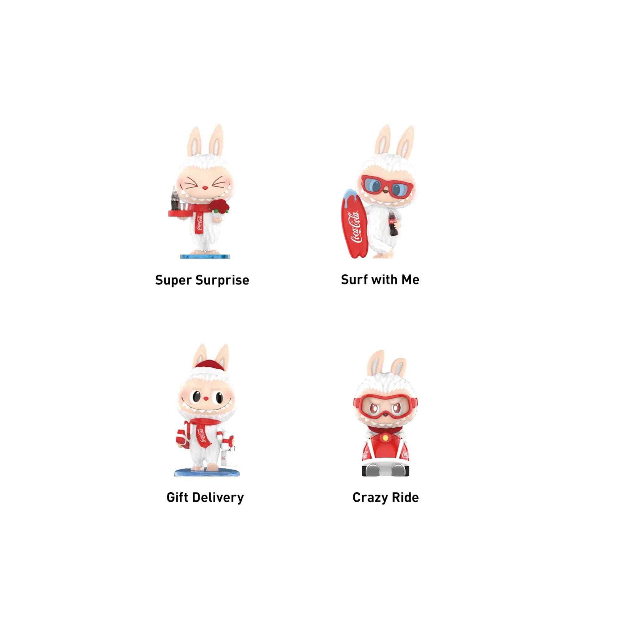POP MART THE MONSTERS LABUBU COCA - COLA Series Figures (10 Blind Boxes)