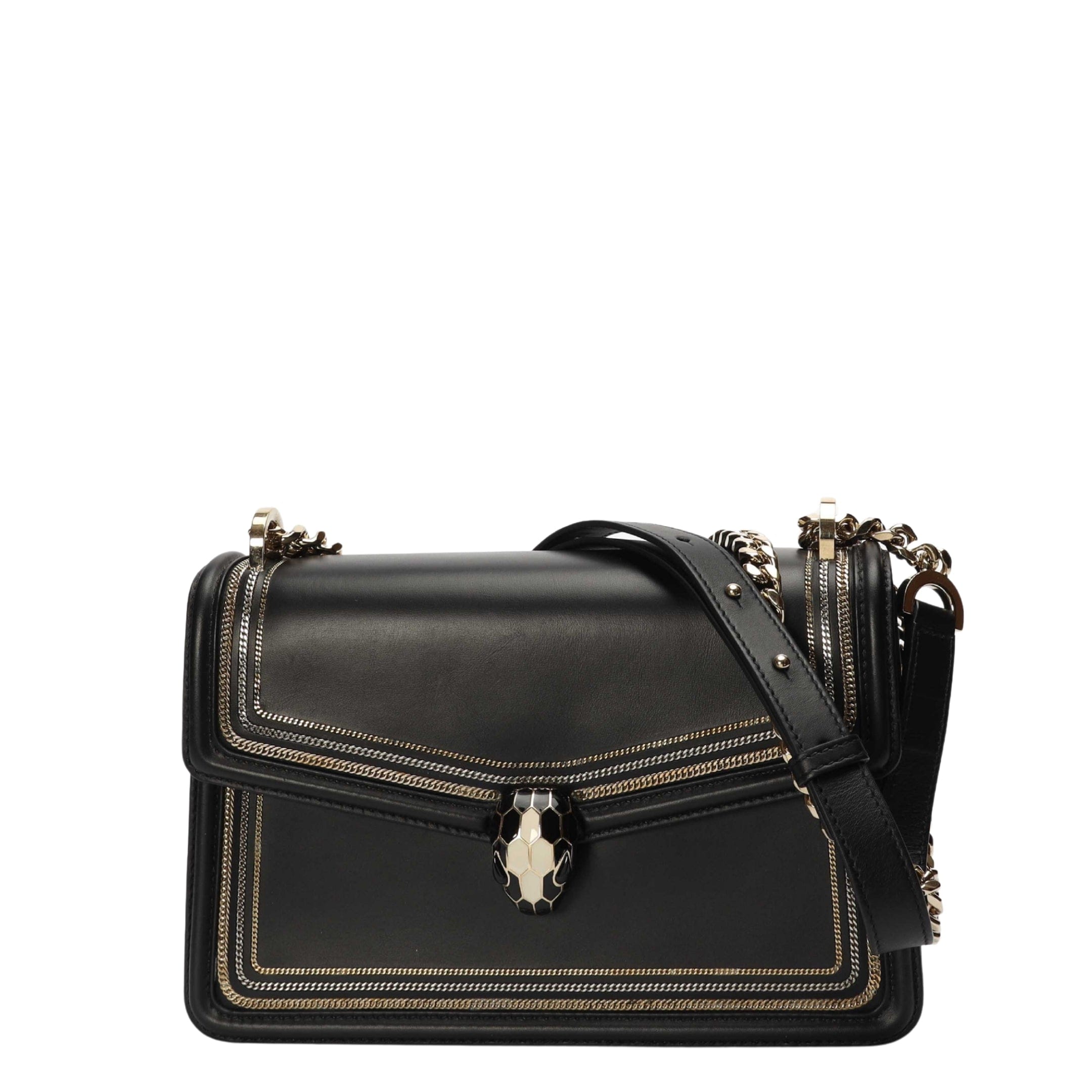 Bulgari Bvlgari Blast Black Serpenti Diamond Crossbody Bag