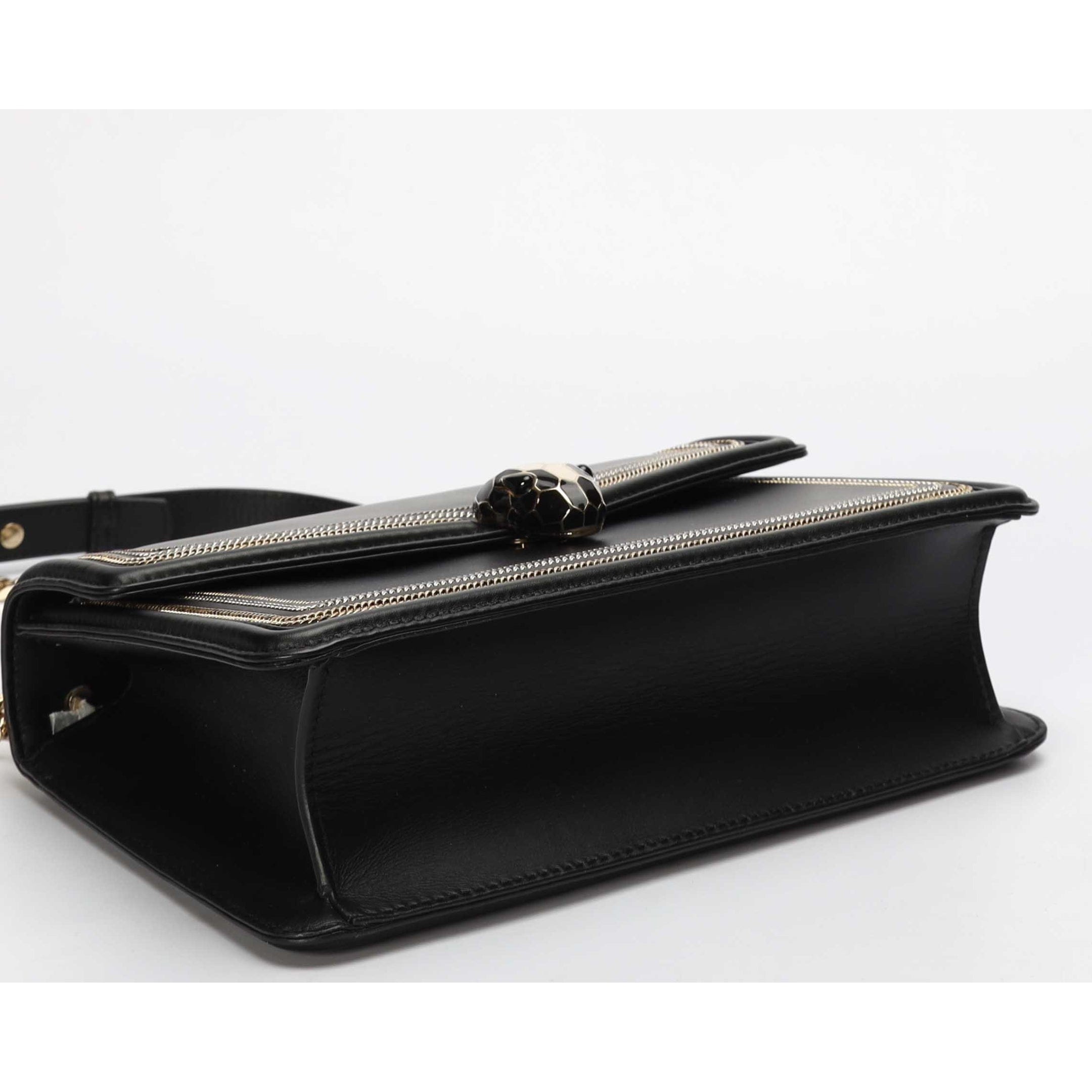 Bulgari Bvlgari Blast Black Serpenti Diamond Crossbody Bag