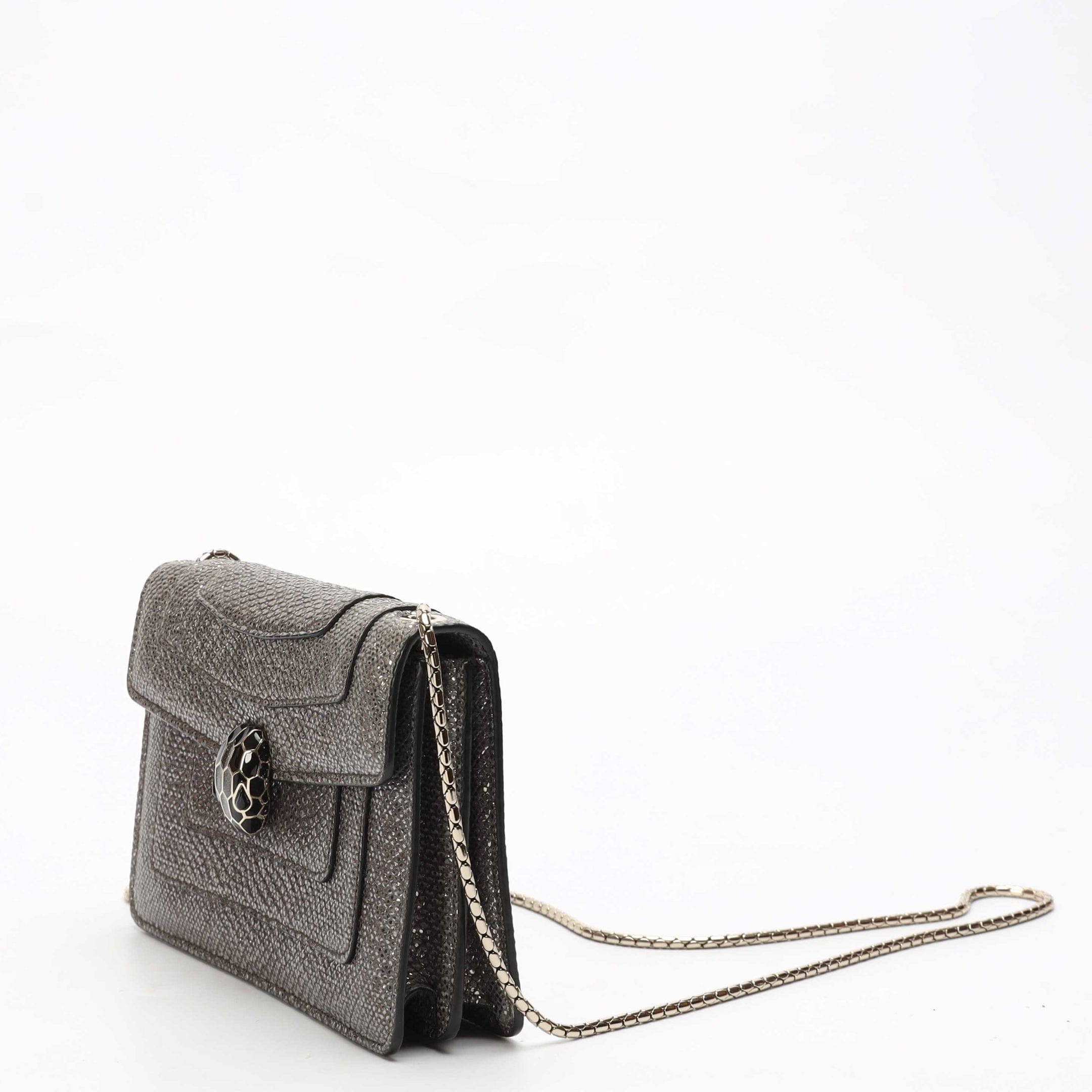 Bulgari Bvlgari Serpenti Forever Grey Crossbody Mini Bag