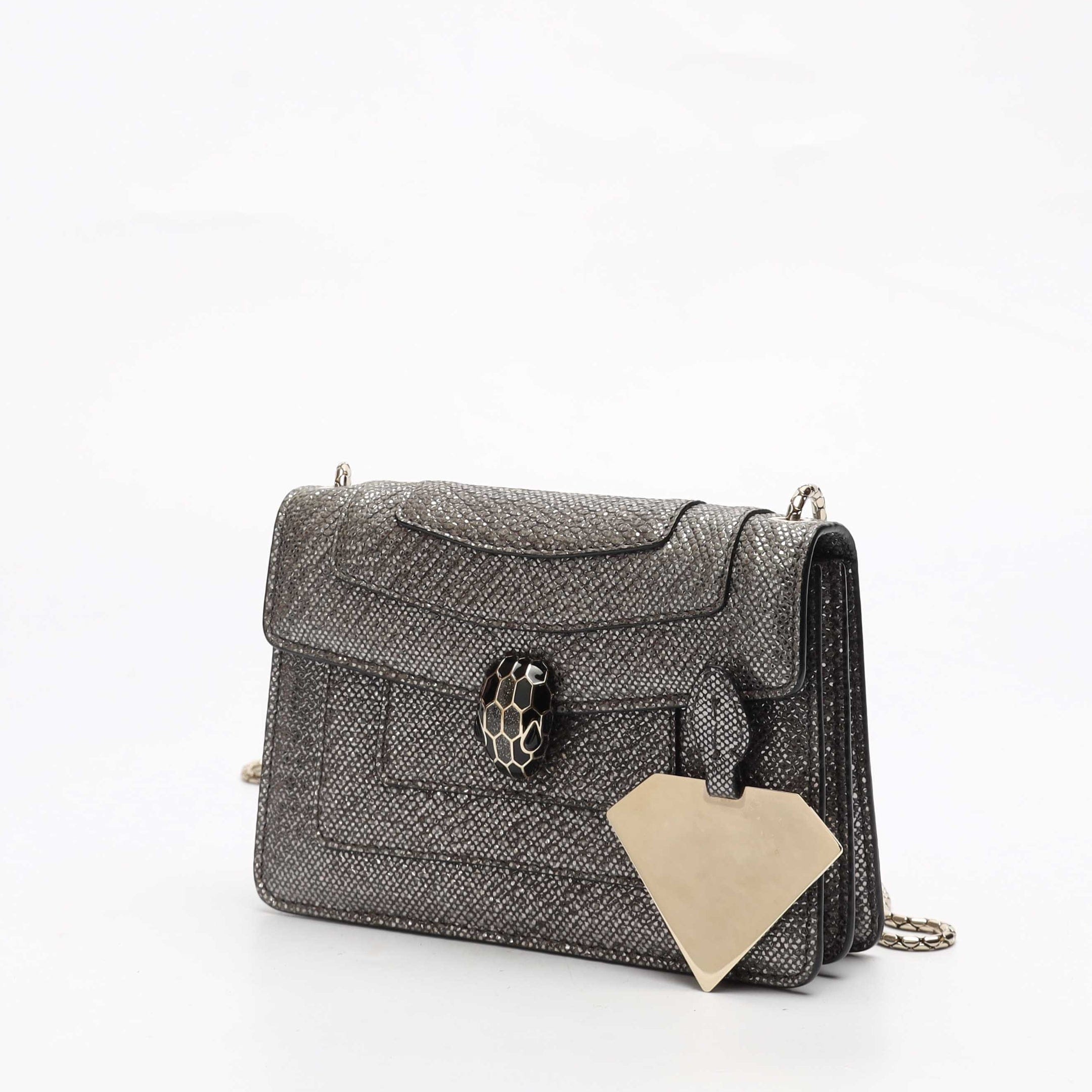 Bulgari Bvlgari Serpenti Forever Grey Crossbody Mini Bag