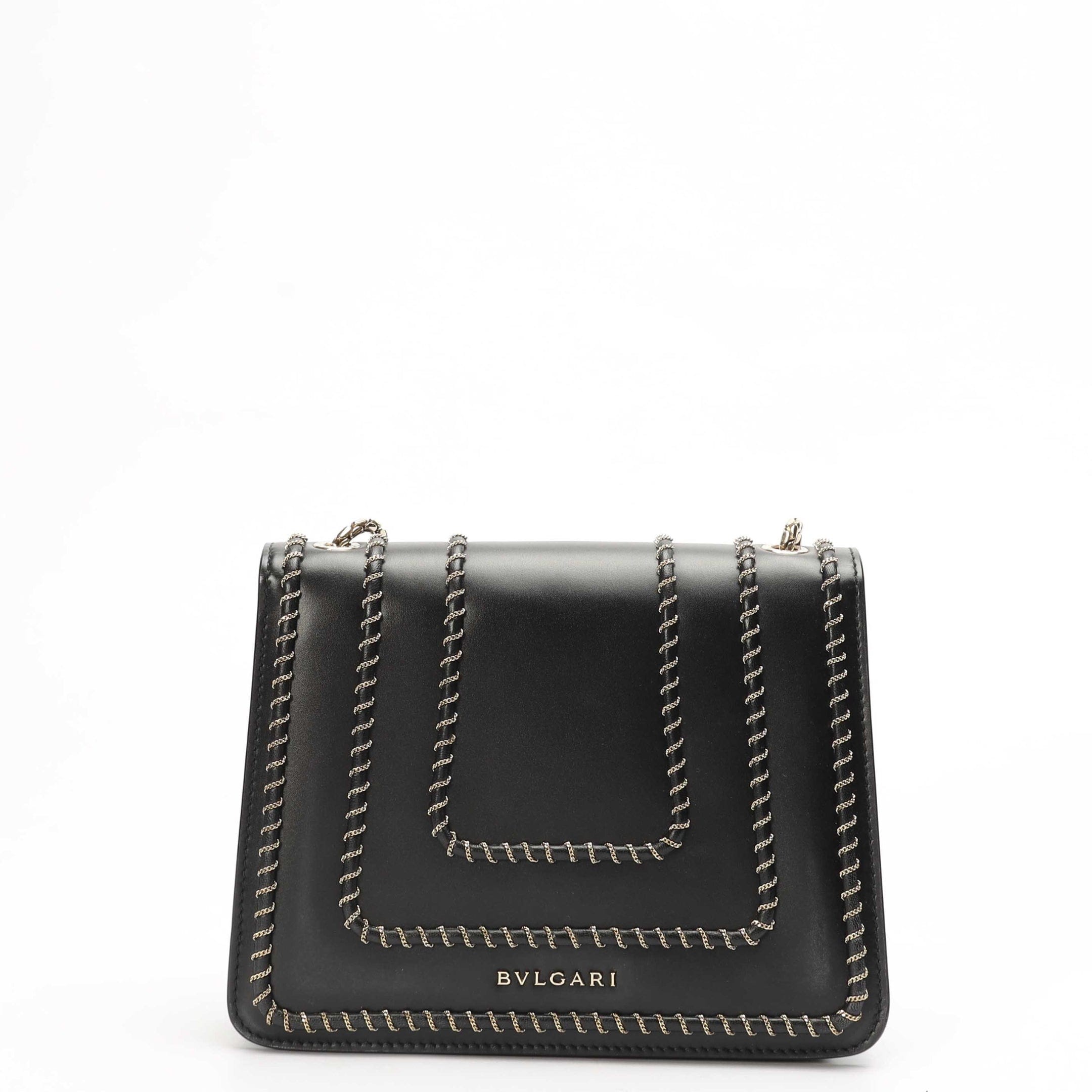 Bulgari Bvlgari Black Serpenti Blast Flap Crossbody Bag