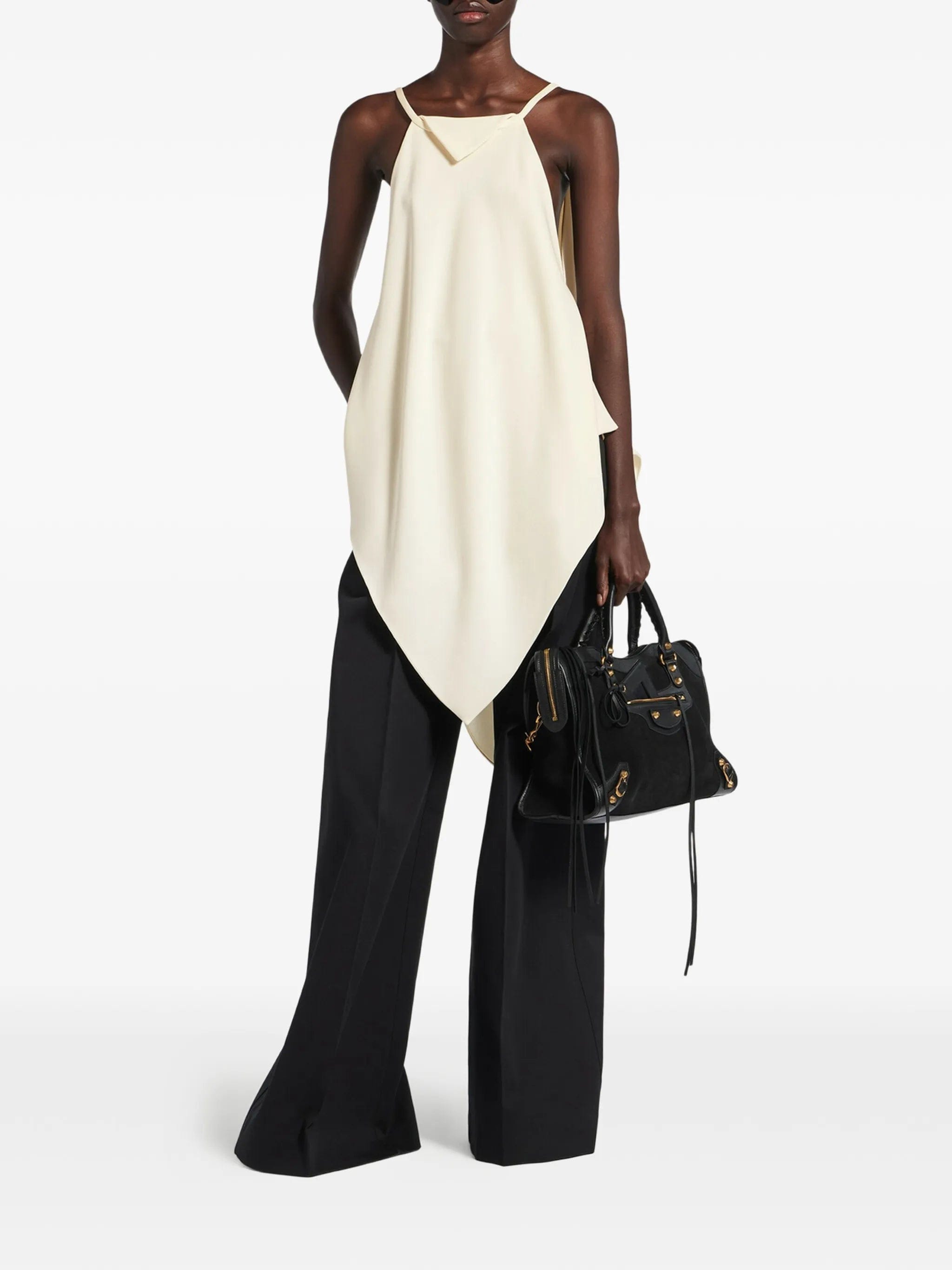 Balenciaga V - neck spaghetti - strap blouse