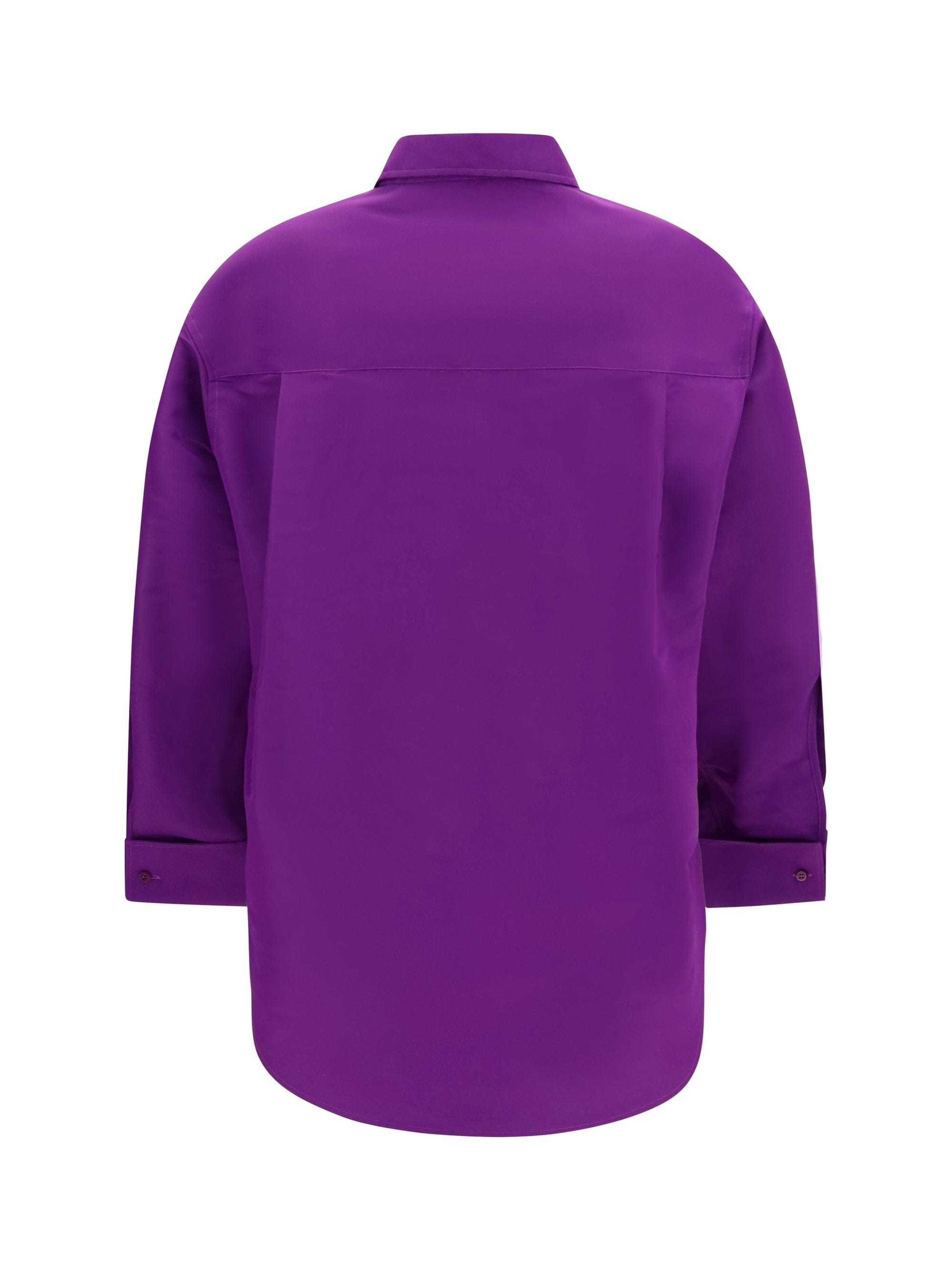 Balenciaga Asymmetric Cotton Shirt — Purple