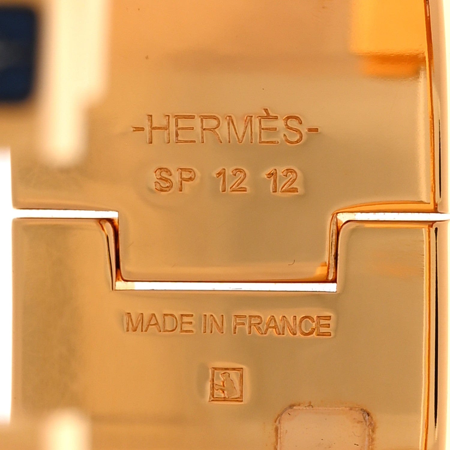 Hermes Enamel Printed Wide Bouquets Selliers Clic Clac H Bracelet PM Ecume