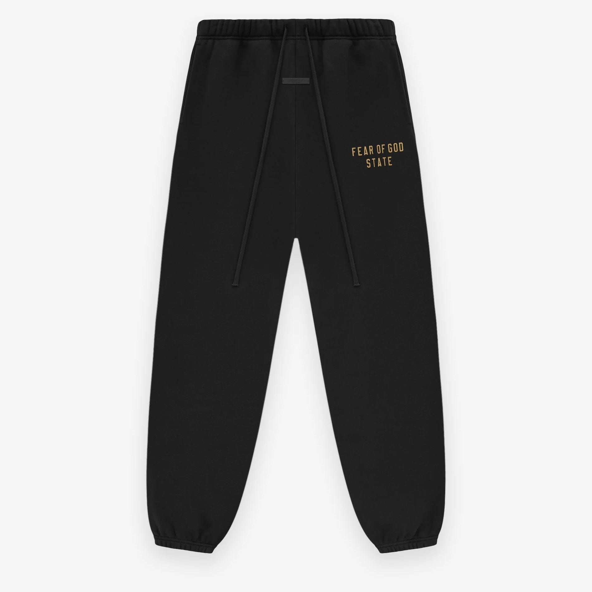 Fear of God Essentials Cuffed Fleece Sweatpants State (FW24) Black