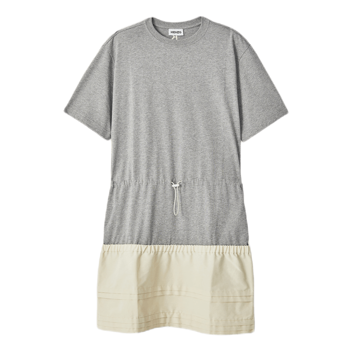 Kenzo Dual Material T - shirt Dress Gray