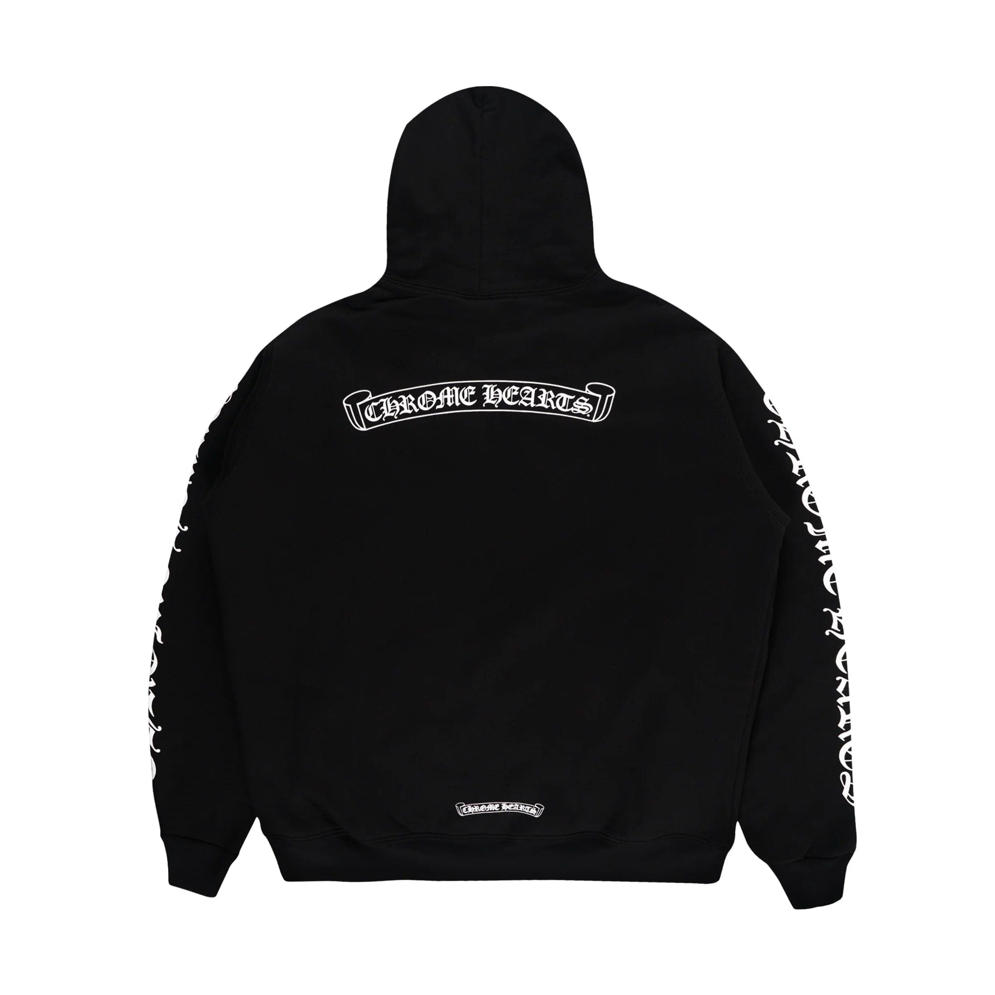 Chrome Hearts Scroll Zip Up Hoodie Black