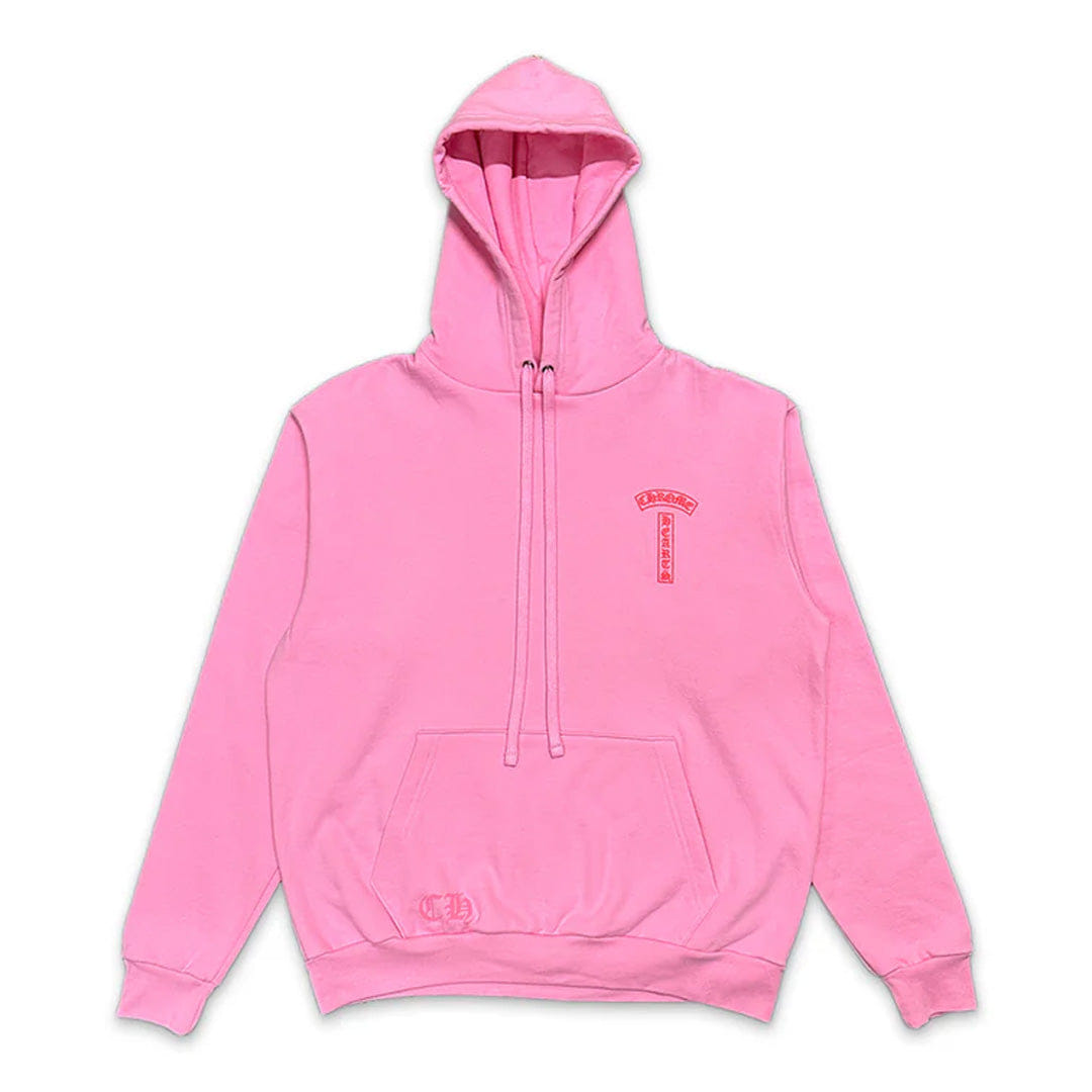 Chrome Hearts Pink Red T - Bar Hoodie