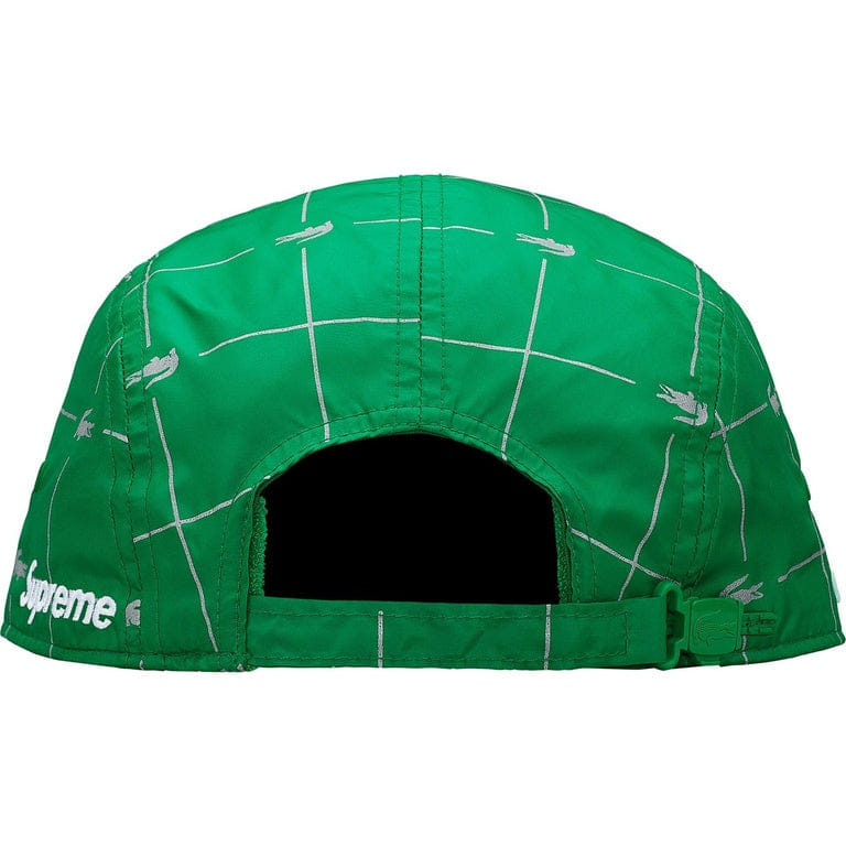 Supreme Lacoste Reflective Grid Nylon Camp Cap (Green)