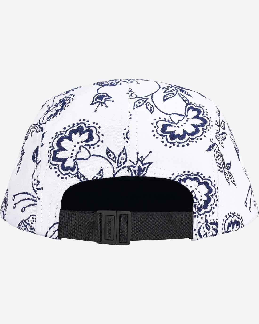 Supreme Floral Jacquard Camp Cap White