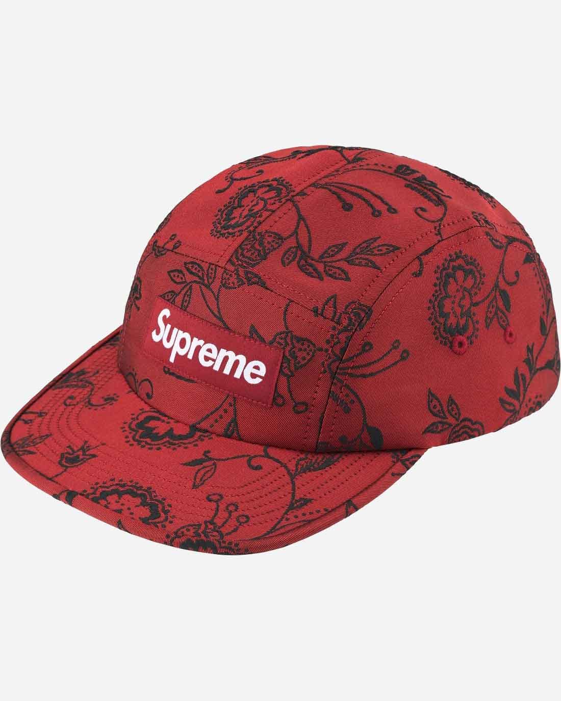 Supreme Floral Jacquard Camp Cap White