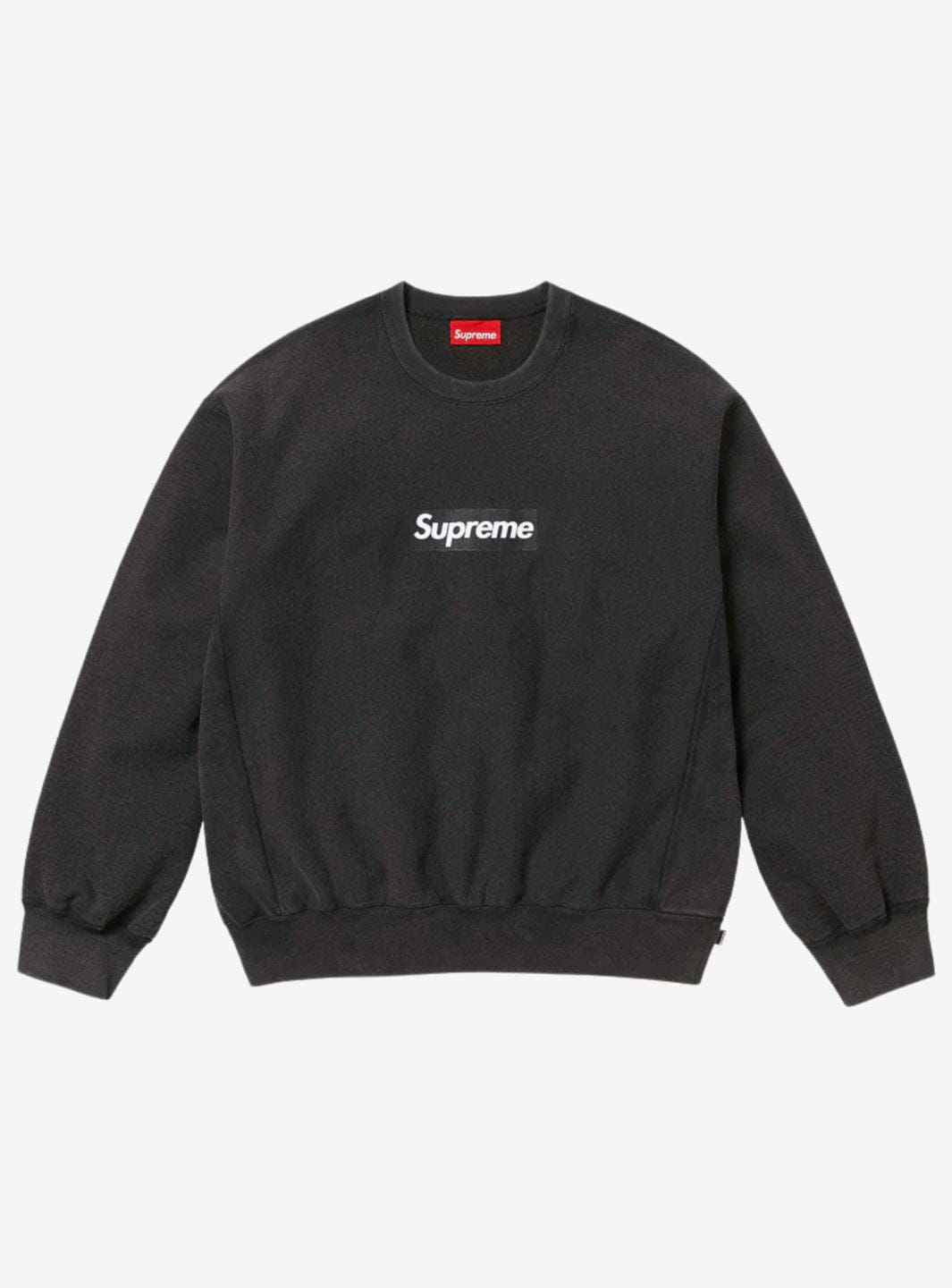 Supreme Washed Box Logo Crewneck Black