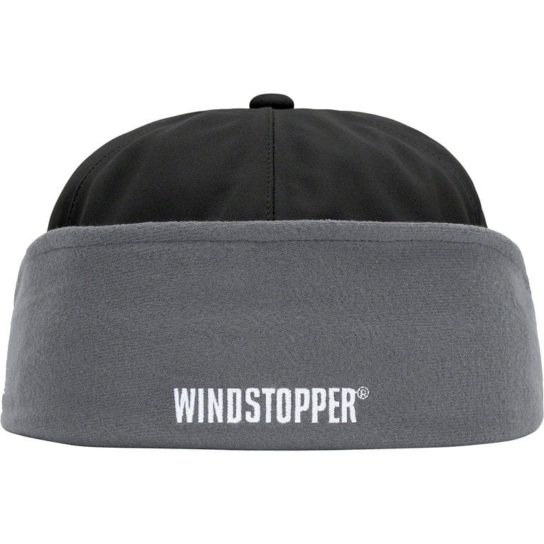 Supreme Earflap Box Logo Fitted Hat WINDSTOPPER Black