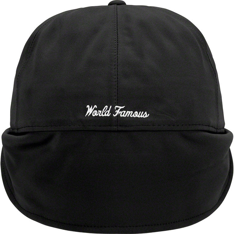 Supreme Earflap Box Logo Fitted Hat WINDSTOPPER Black