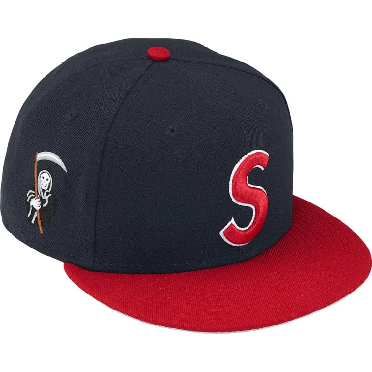 Supreme New Era Reaper S Logo 59Fifty Fitted Hat Navy