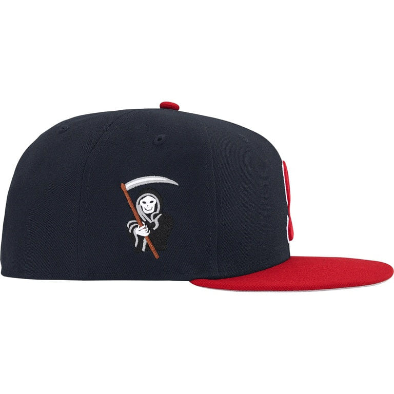 Supreme New Era Reaper S Logo 59Fifty Fitted Hat Navy
