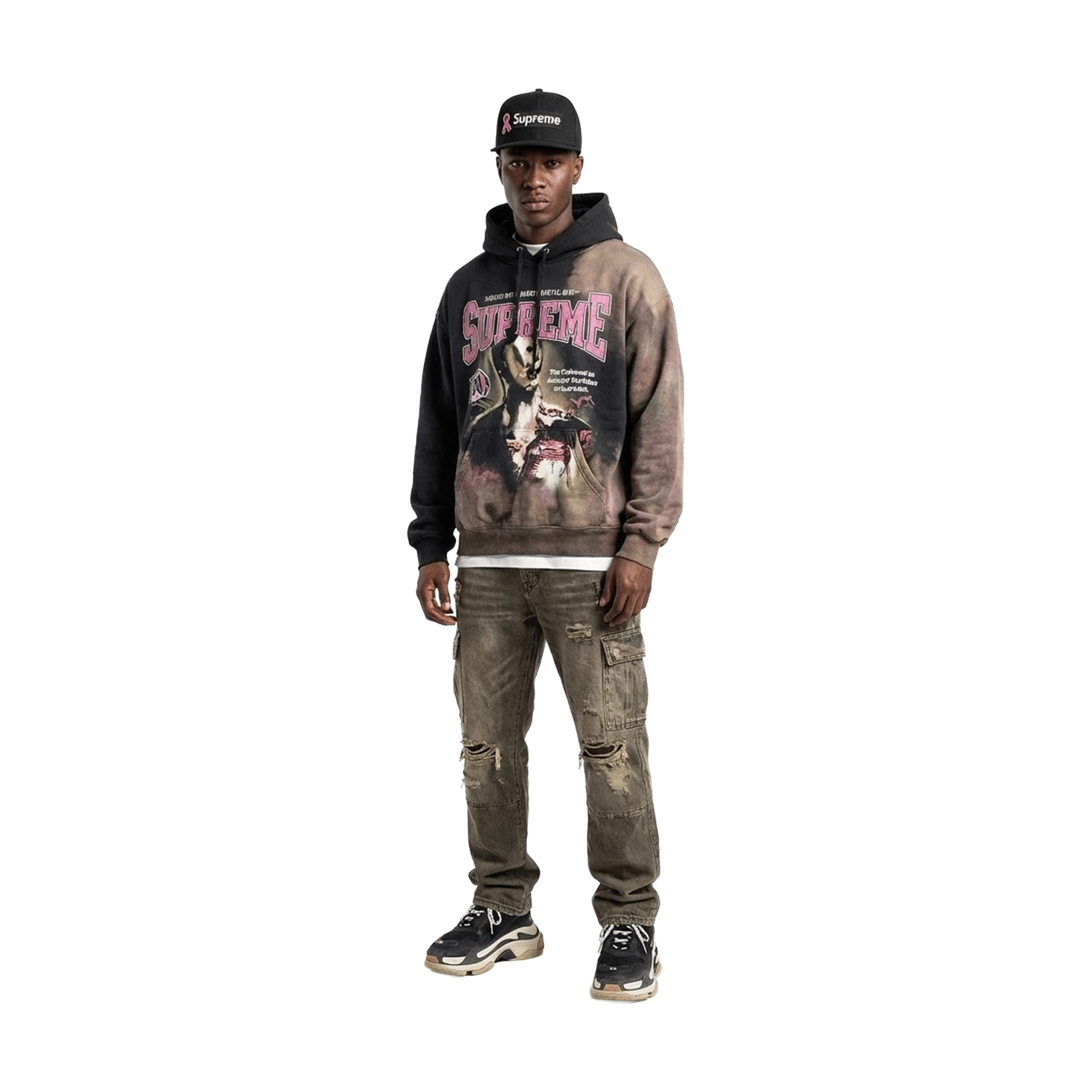 Supreme Breast Cancer Awareness Box Logo New Era® Cap Black (FW25)