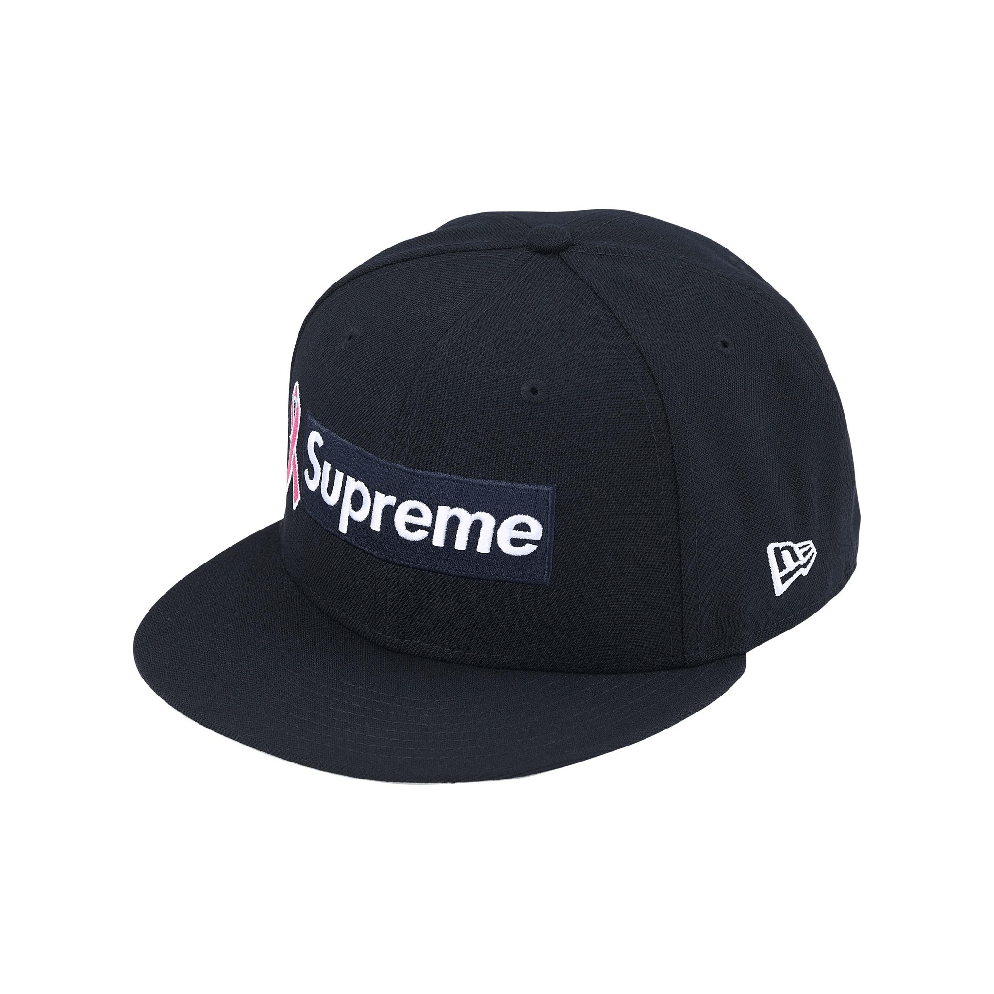 Supreme Breast Cancer Awareness Box Logo New Era® Cap Navy (FW25)
