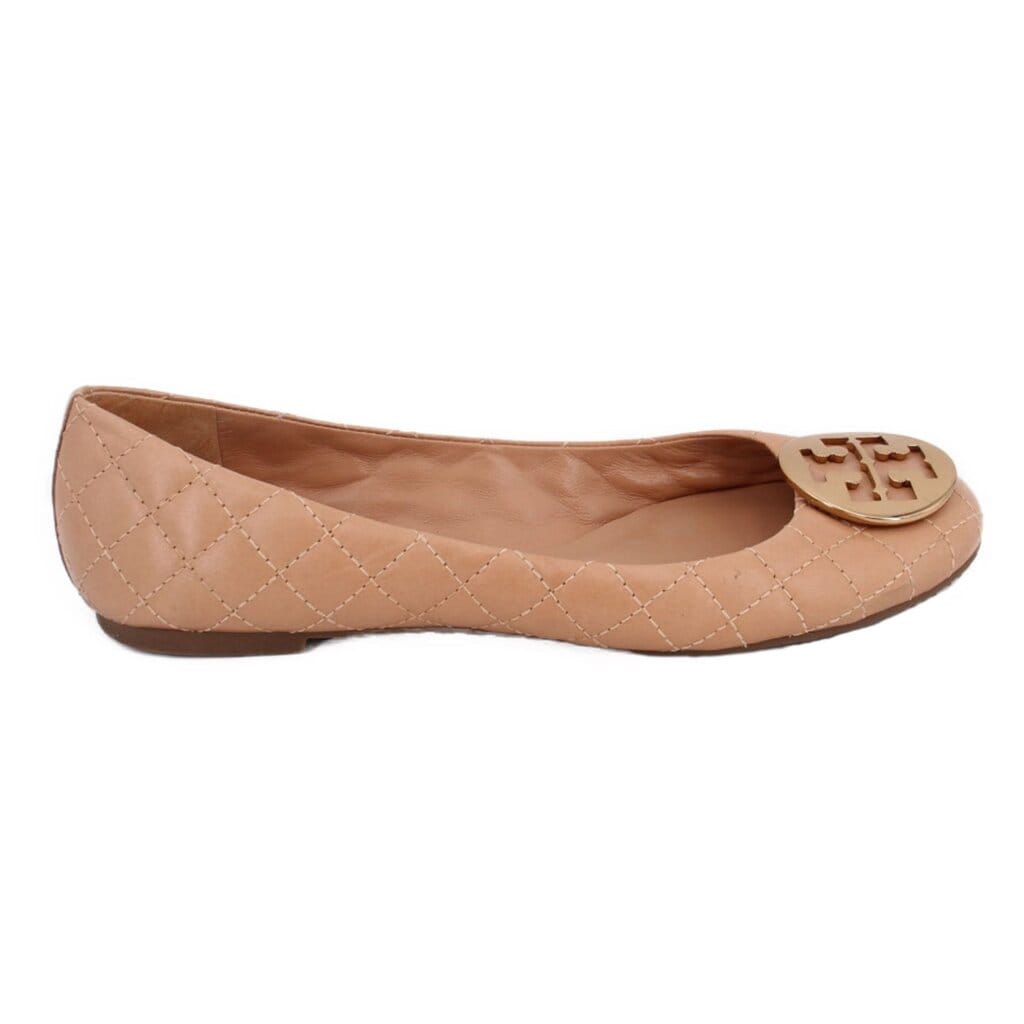 Tory Burch QUILT FLATS TAN 10 US