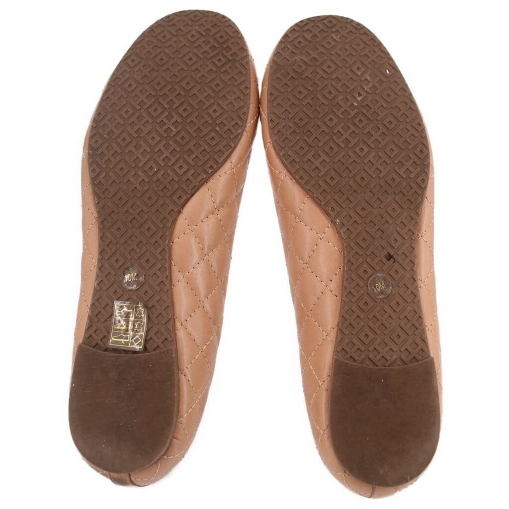 Tory Burch QUILT FLATS TAN 10 US