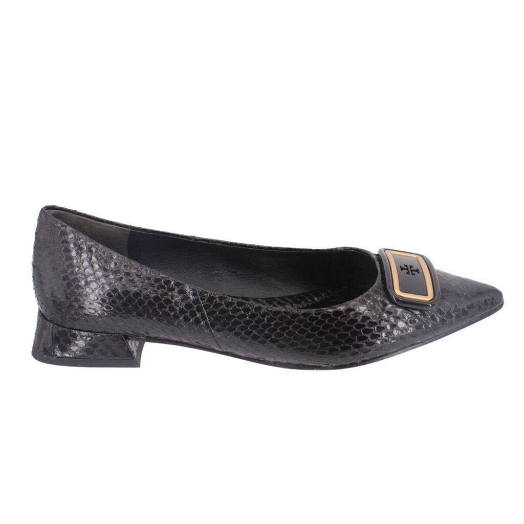 Tory Burch SNAKE FLATS BLACK 6.5 US