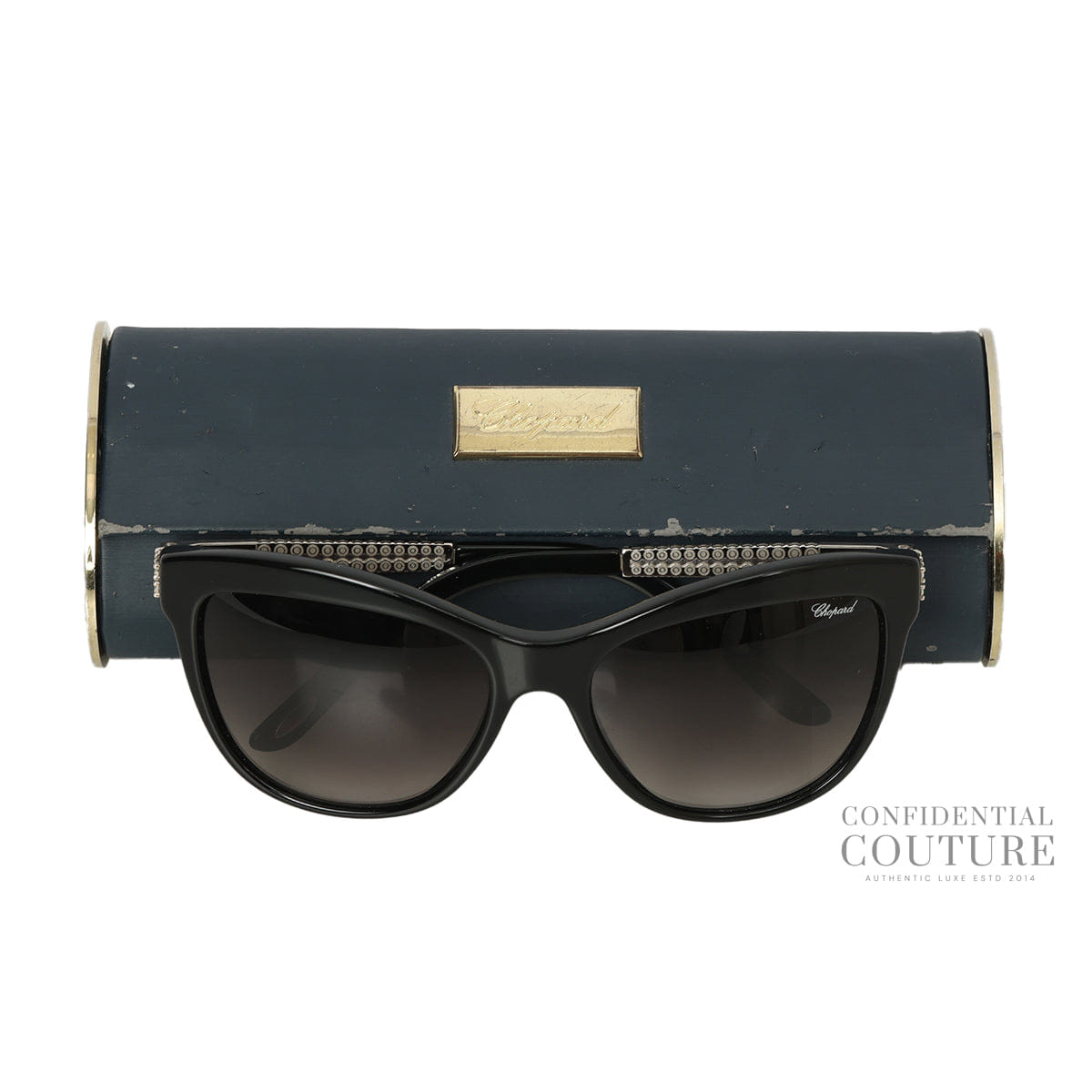 Chopard Black Gradien SCH 189S Cat Eye Sunglasses