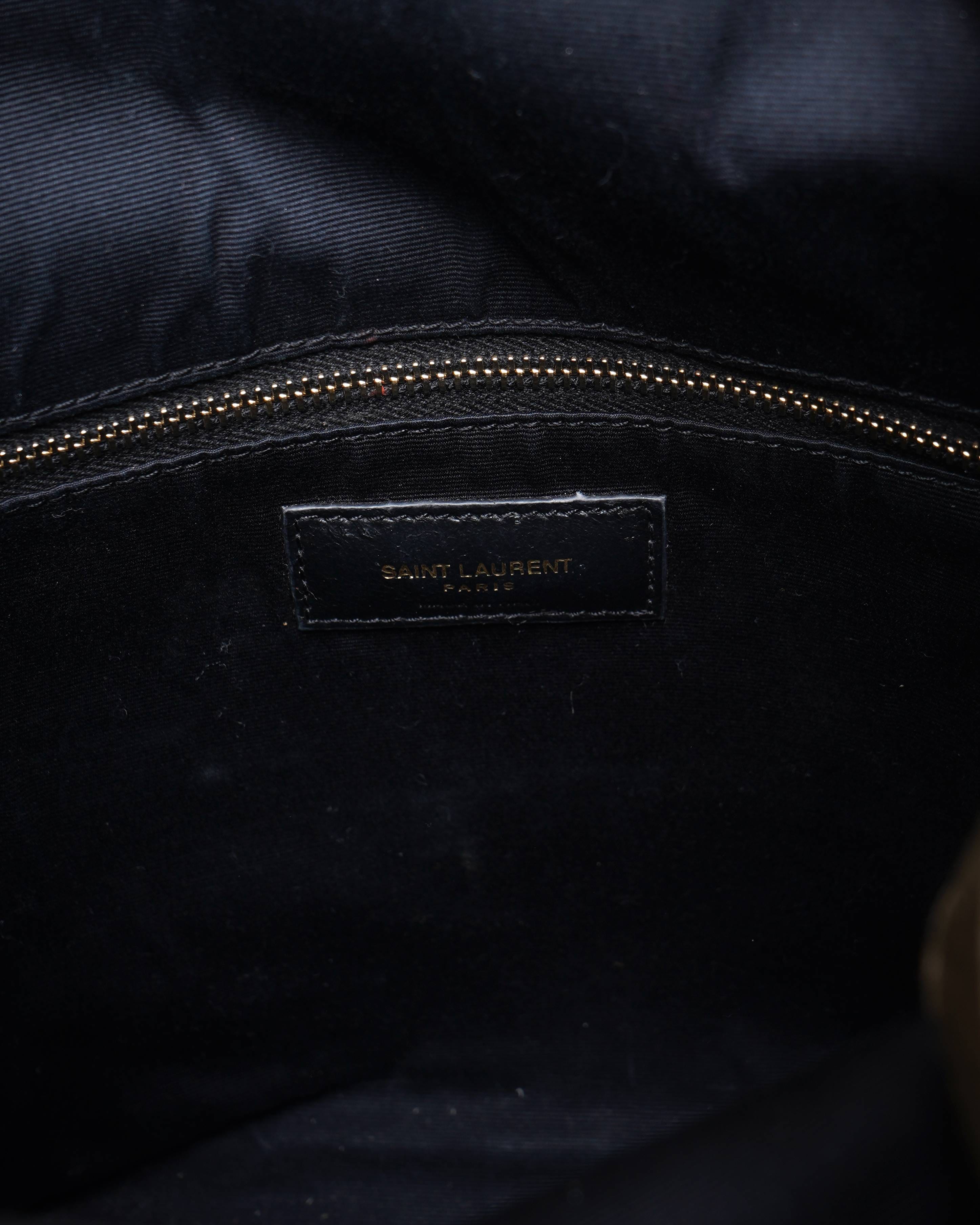 Saint Laurent joe backpack in metallic lambskin leather