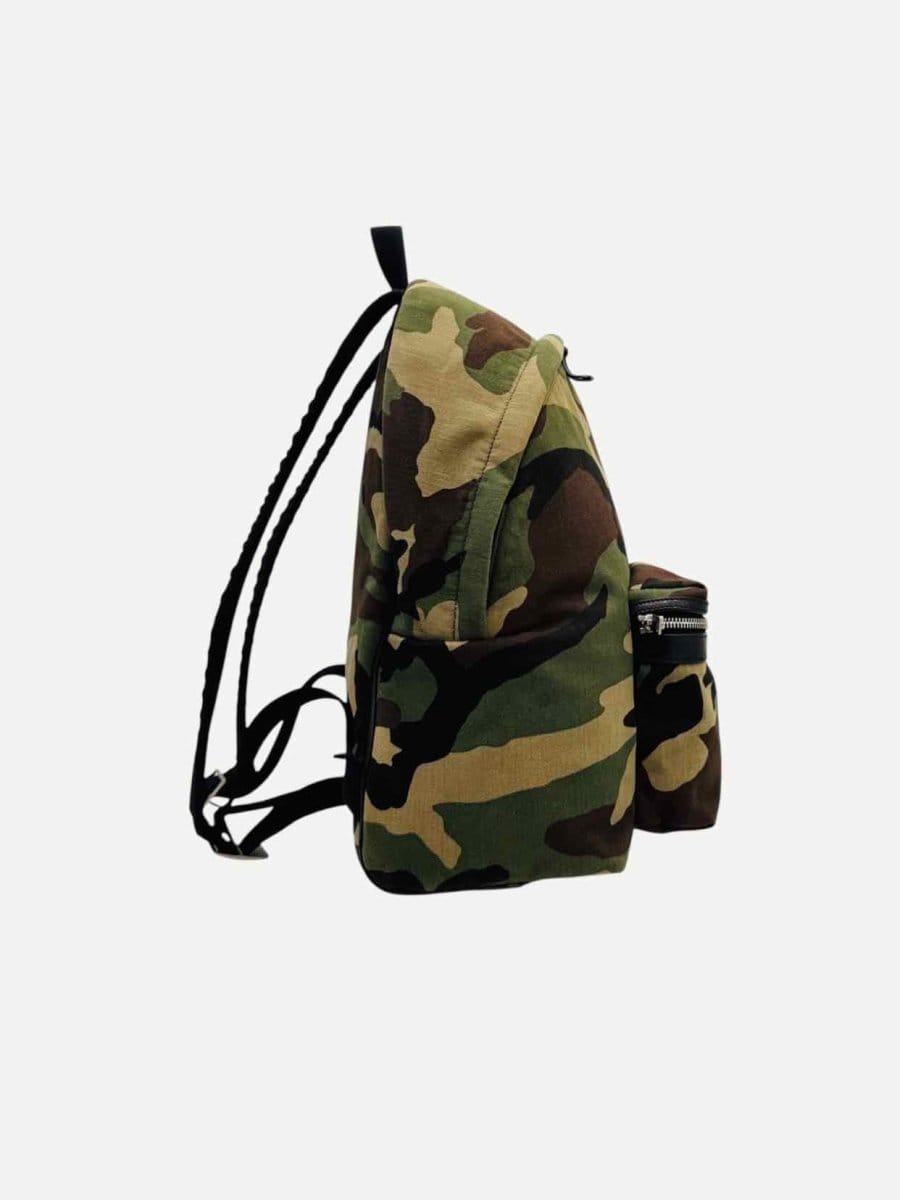 Saint Laurent Camo Khaki Multicolor Backpack
