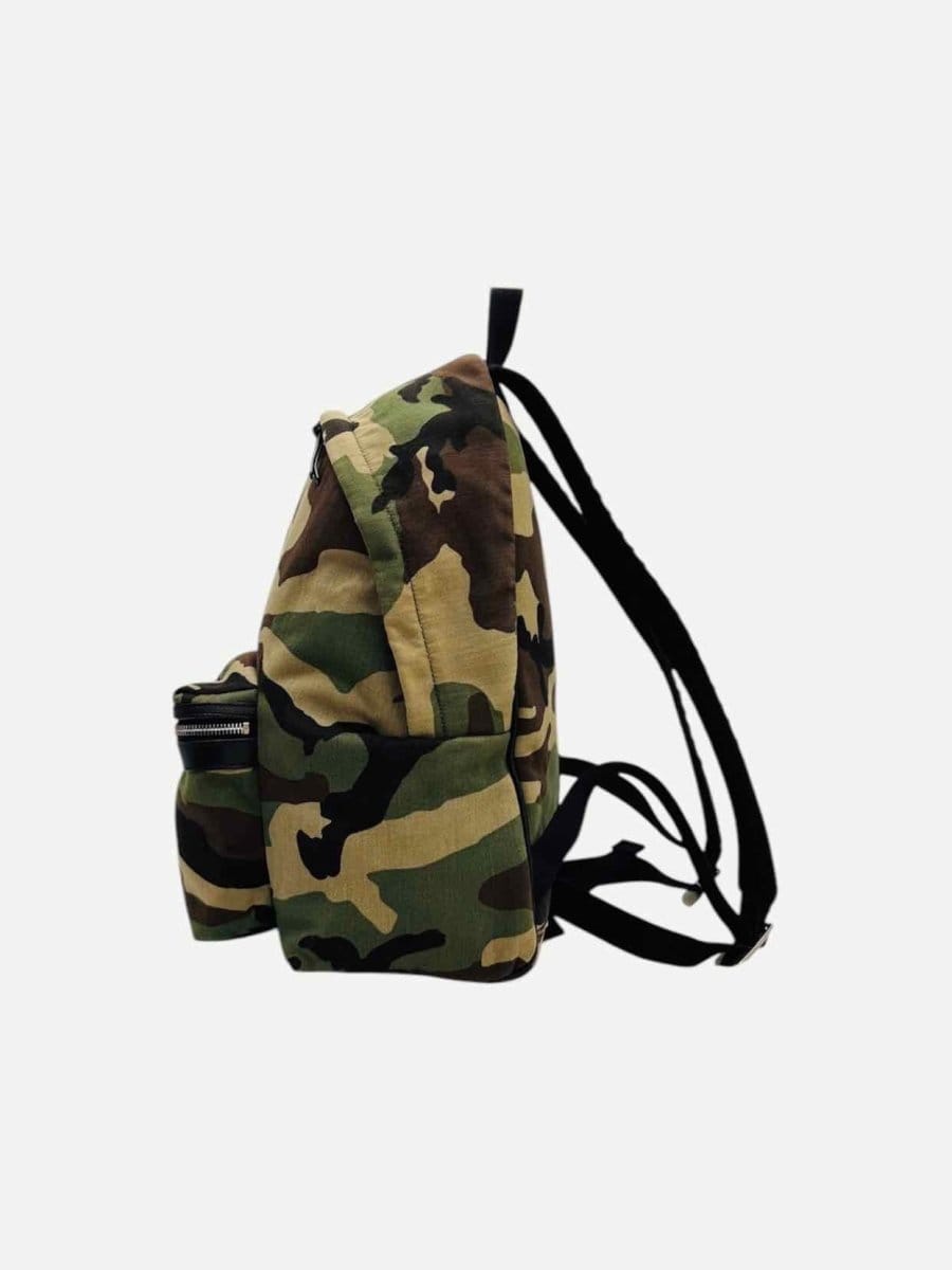 Saint Laurent Camo Khaki Multicolor Backpack