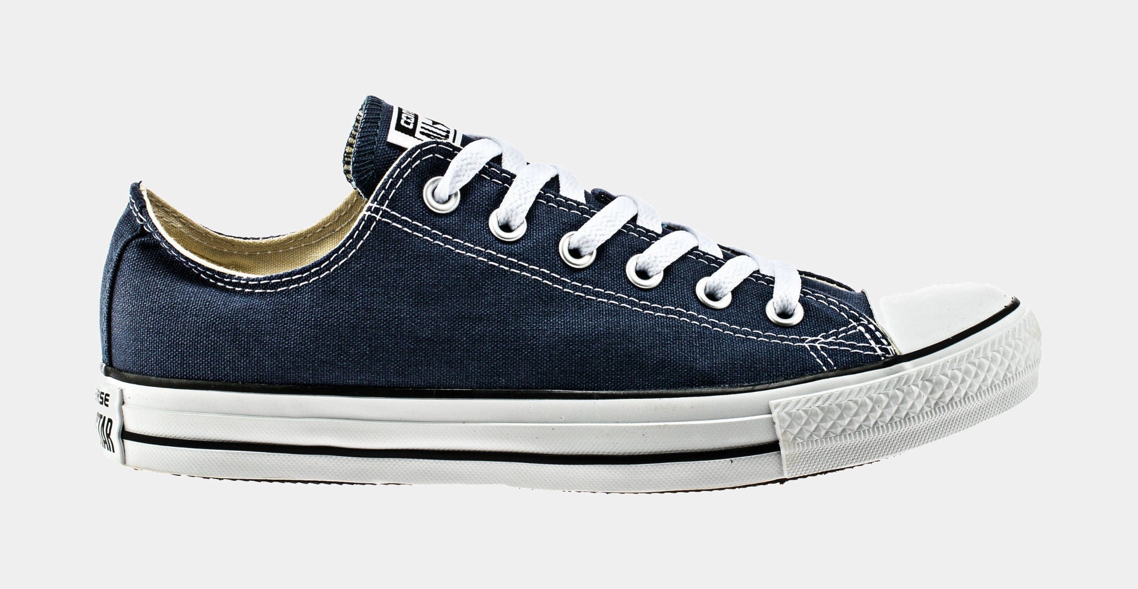 Converse Chuck Taylor All Star Classic Colors Low Solid Canvas Mens Lifestyle Shoes (Navy Blue)
