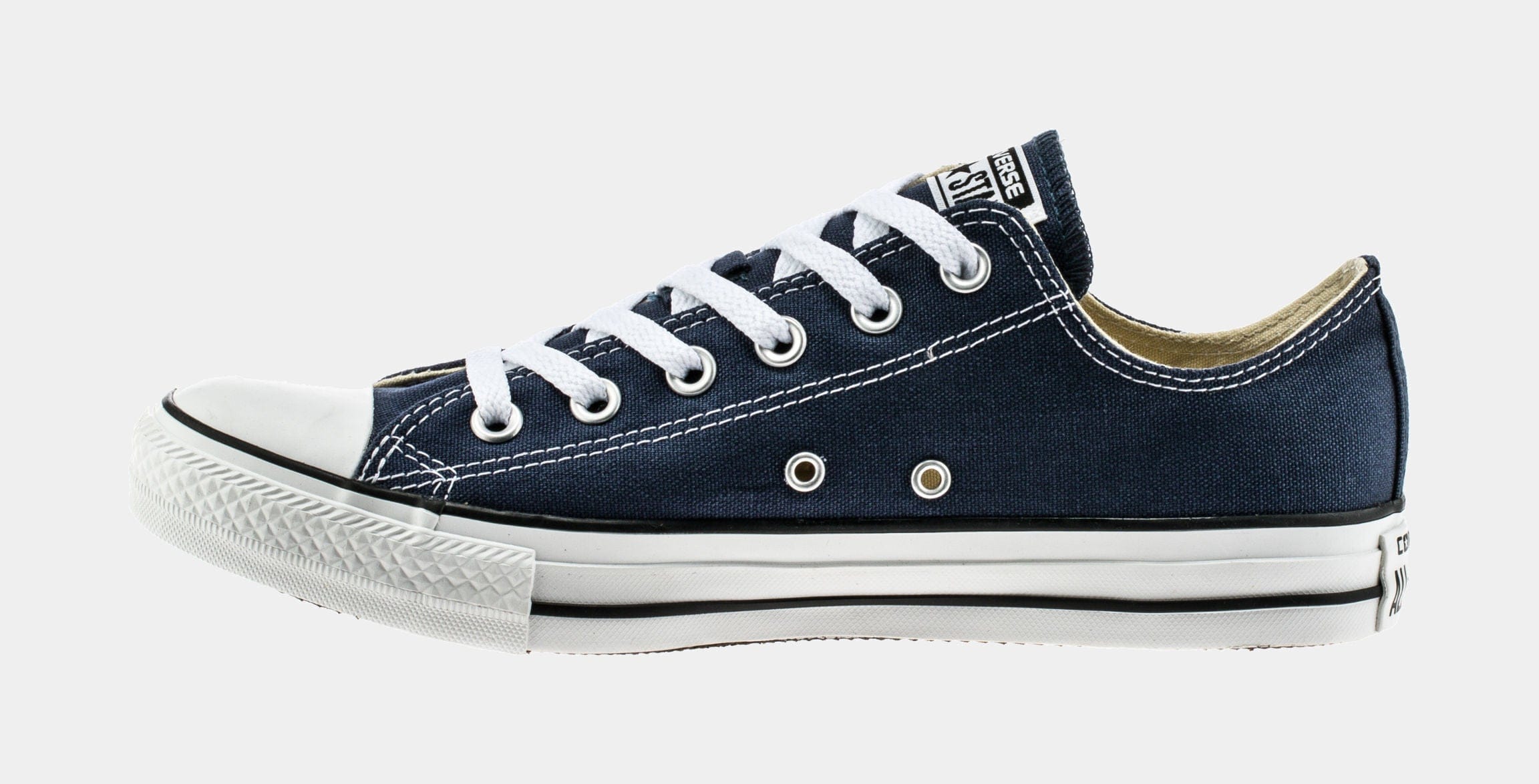 Converse Chuck Taylor All Star Classic Colors Low Solid Canvas Mens Lifestyle Shoes (Navy Blue)