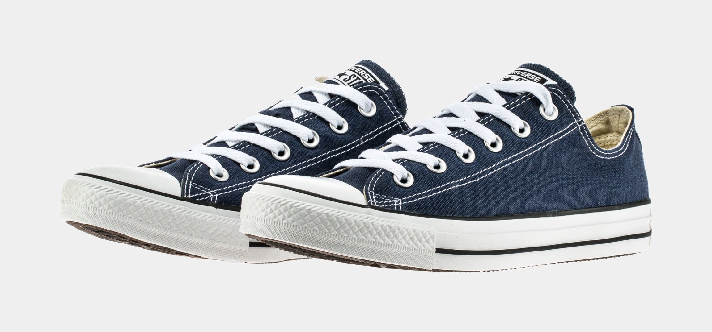 Converse Chuck Taylor All Star Classic Colors Low Solid Canvas Mens Lifestyle Shoes (Navy Blue)