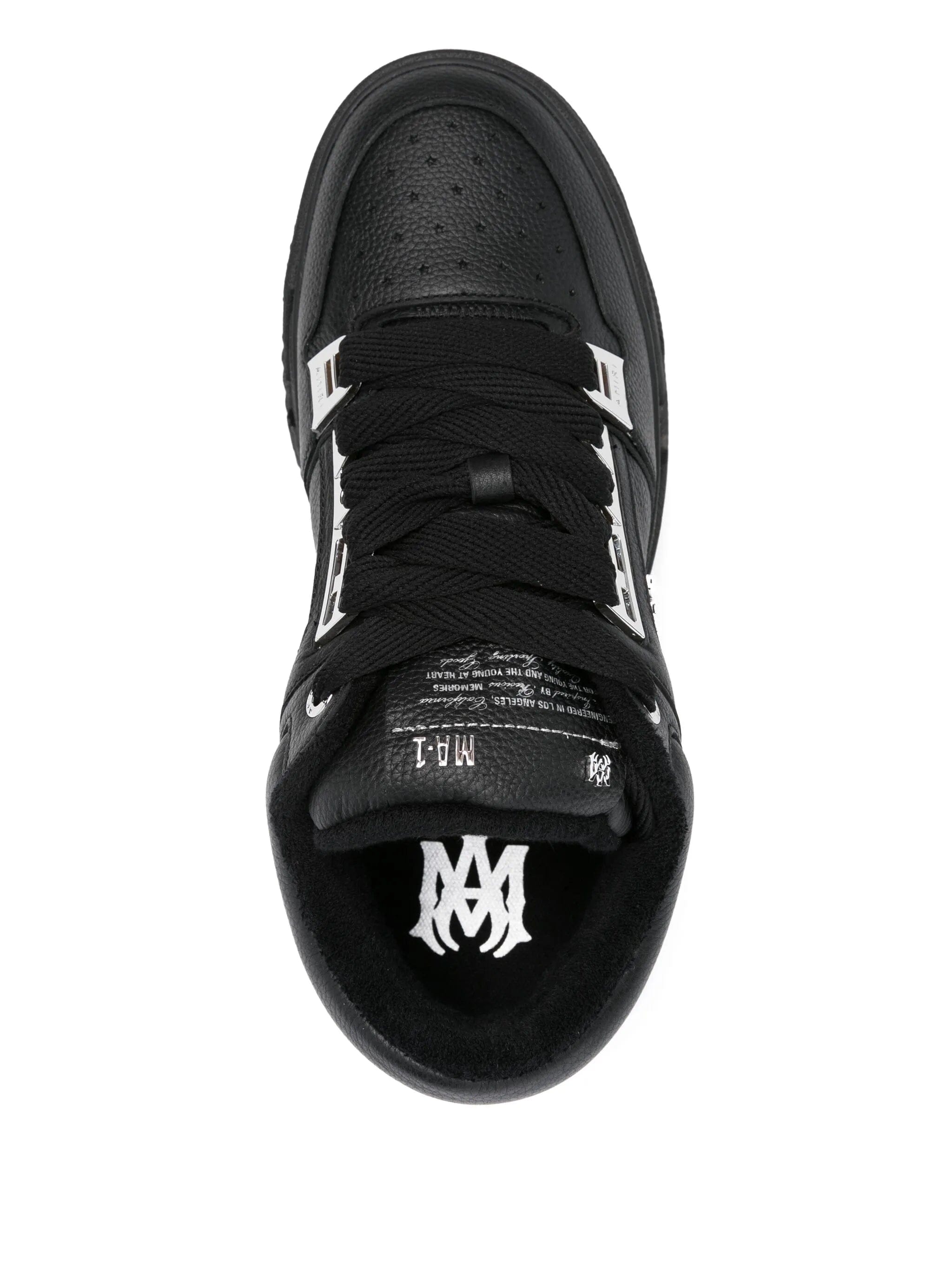 AMIRI logo - embellished leather sneakers