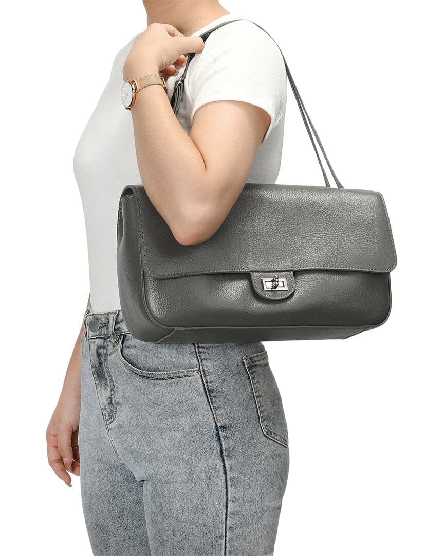 Tiffany & Fred Paris 33 cm Leather Flap Tote