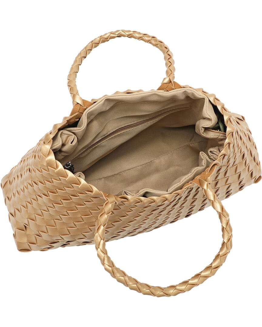 Tiffany & Fred Paris Hand - Woven Leather Tote