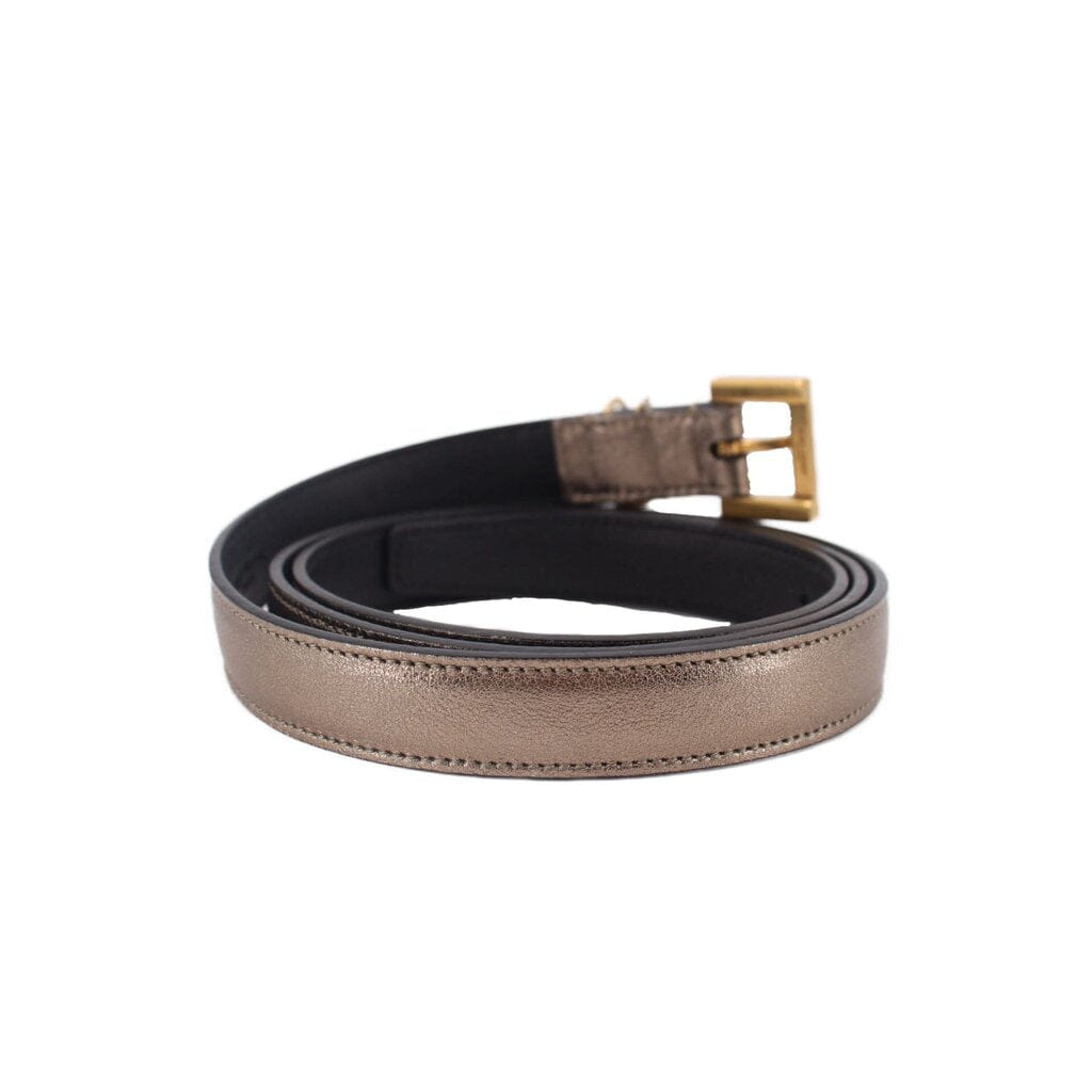 Saint Laurent CASSANDRE THIN BELTS PEWTER L | 95