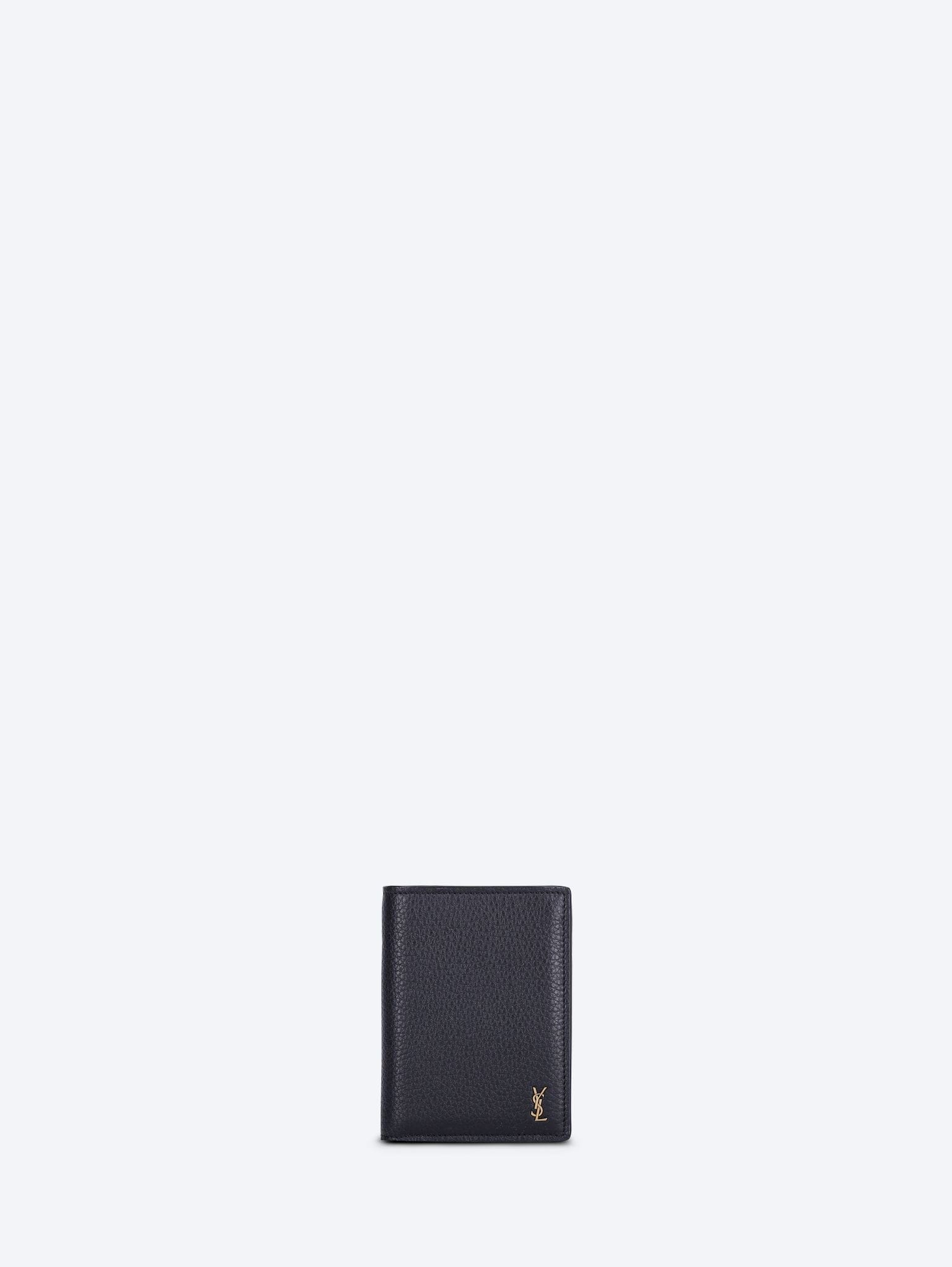 Saint Laurent Tiny cassandre leather credit card wallet