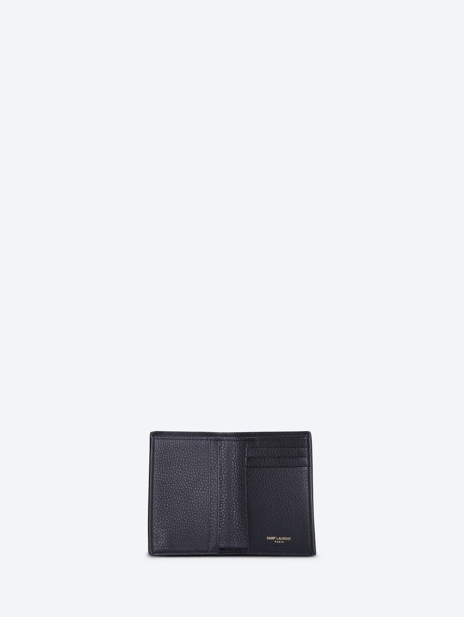 Saint Laurent Tiny cassandre leather credit card wallet