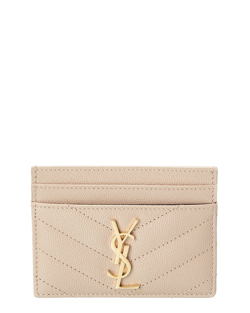 Saint Laurent Monogram Matelasse Leather Card Holder