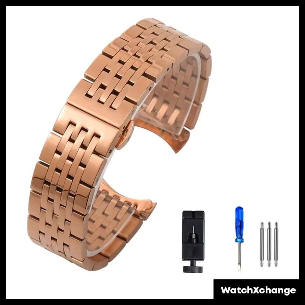Tissot 20 mm Stainless Steel Watch Band Strap For Tissot 1853 T41 Bracelet Rose Gold
