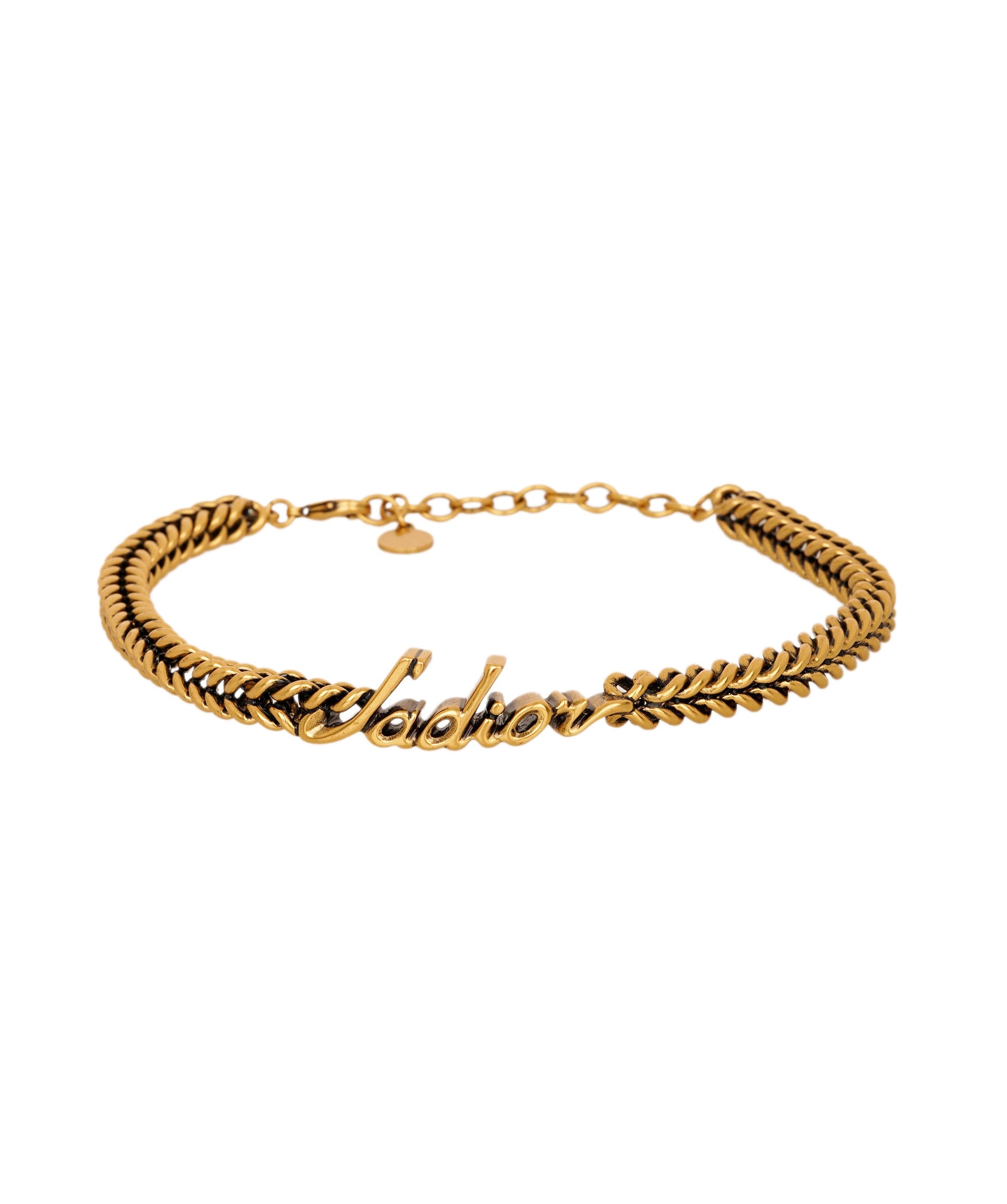 Christian Dior Dior Ja'Dior Gold Plated Choker Chain Necklace ANC1742