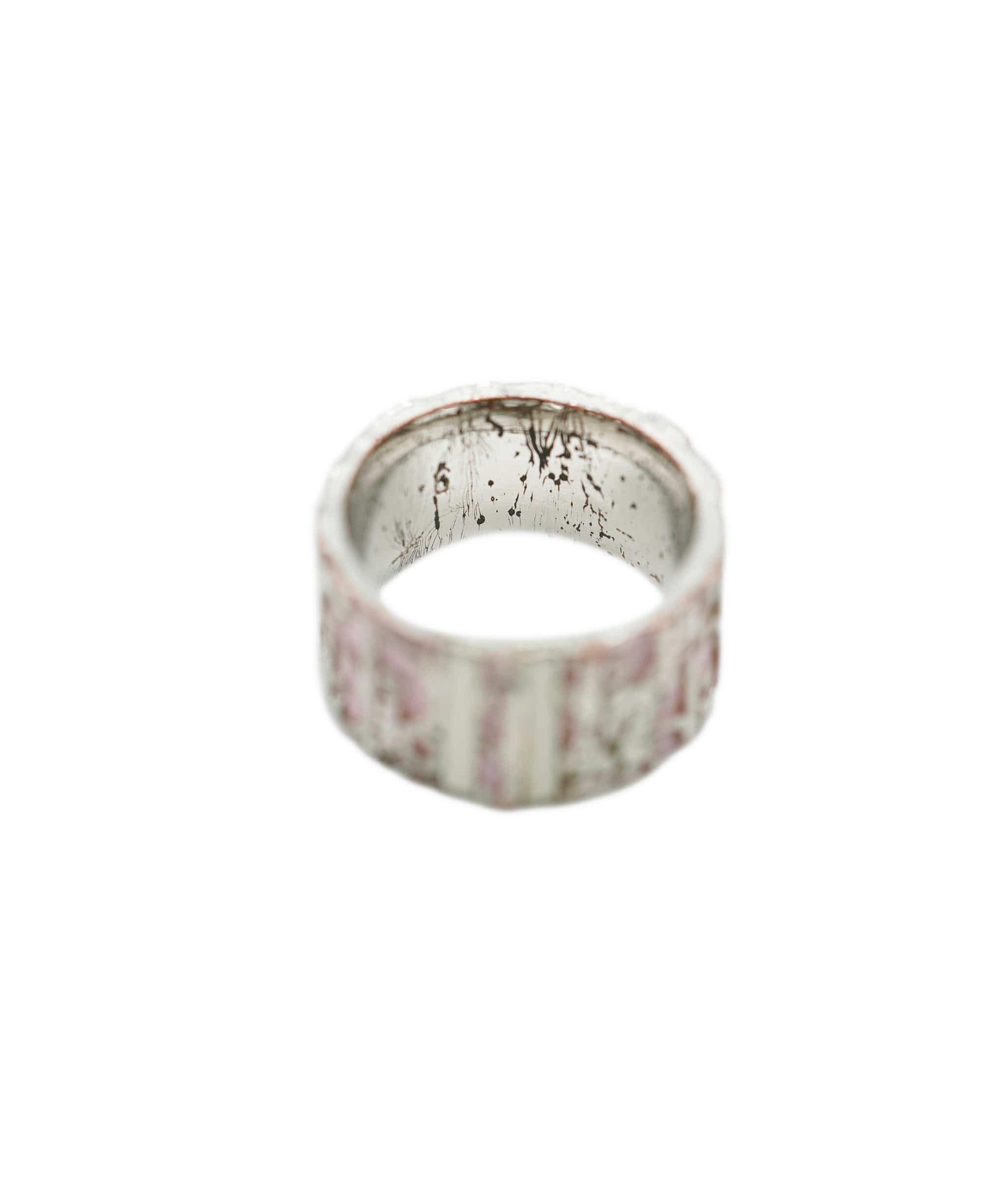 Christian Dior Pink Silver Tone Ring AVC1879
