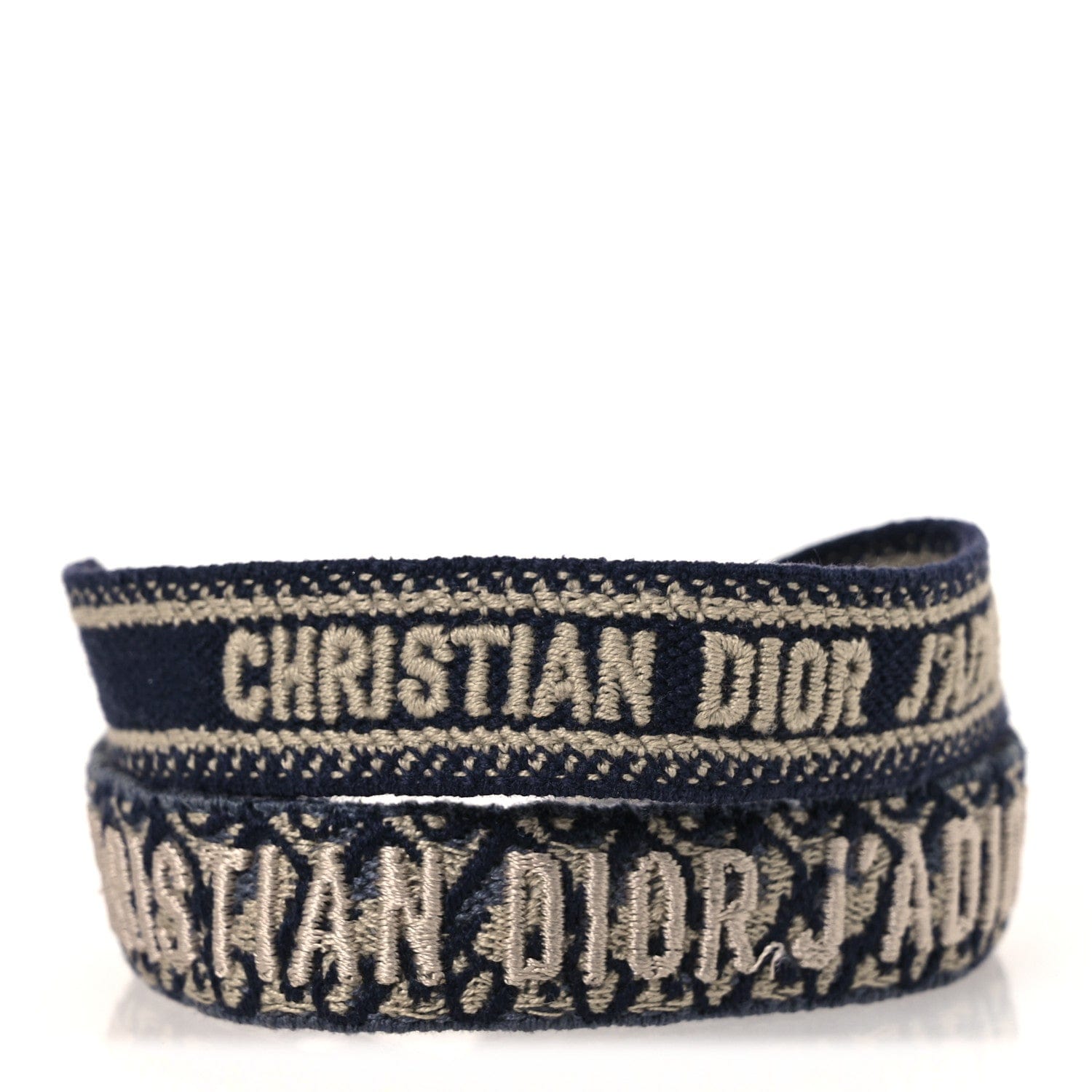 Christian Dior Woven Cotton J'Adior Friendship Bracelet Set Navy